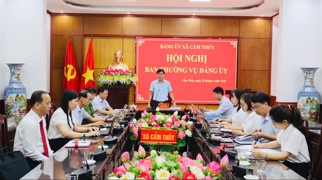 Ban Thường vụ Đảng ủy xã Cẩm Thủy cho ý kiến nhiều nội dung quan trọng về phát triển kinh tế - xã hội và công tác xây dựng Đảng