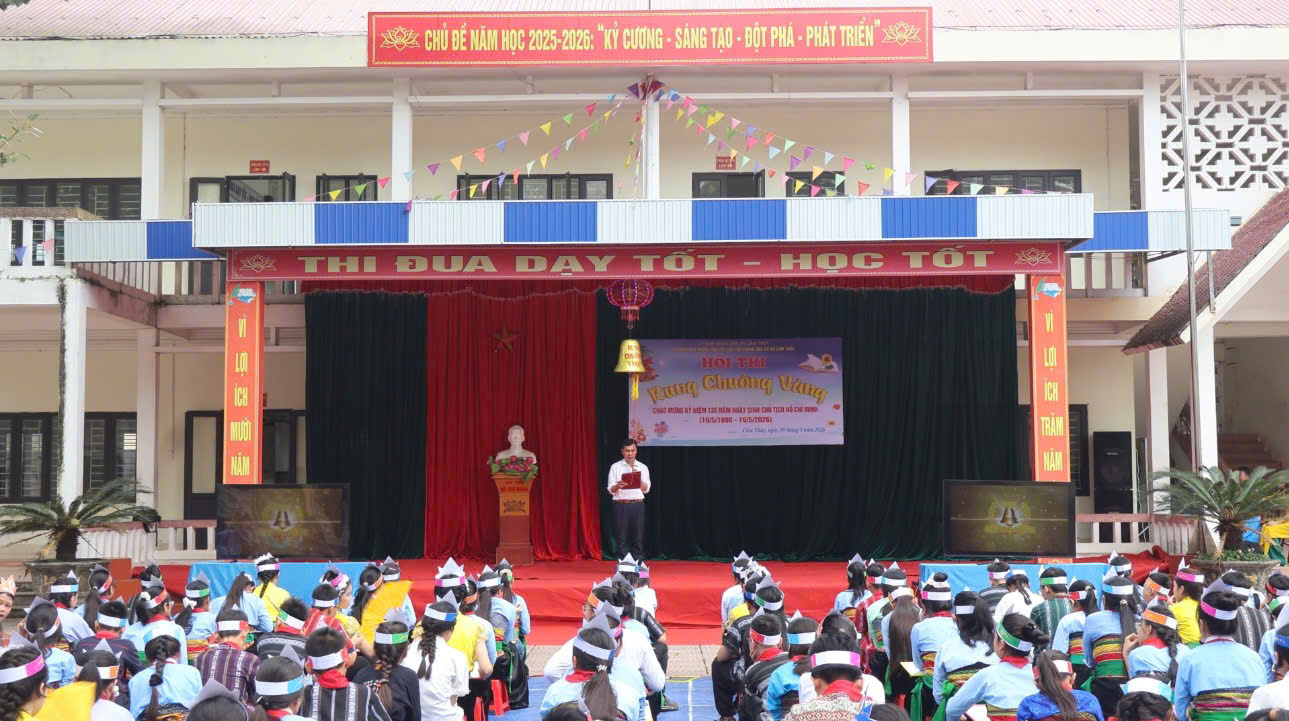 Trường phổ thông dân tộc nội trú Trung học cơ sở Cẩm Thủy tổ chức Hội thi “Rung chuông vàng” năm 2026