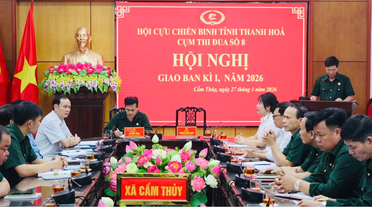 Hội Cựu chiến binh Cụm thi đua số 8 giao ban kỳ I năm 2026