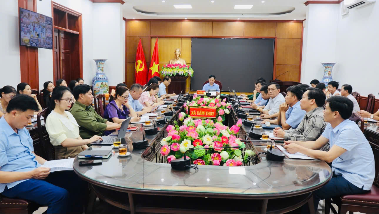 Xã Cẩm Thủy tham dự Hội nghị trực tuyến toàn quốc về công tác  phòng, chống thiên tai năm 2026