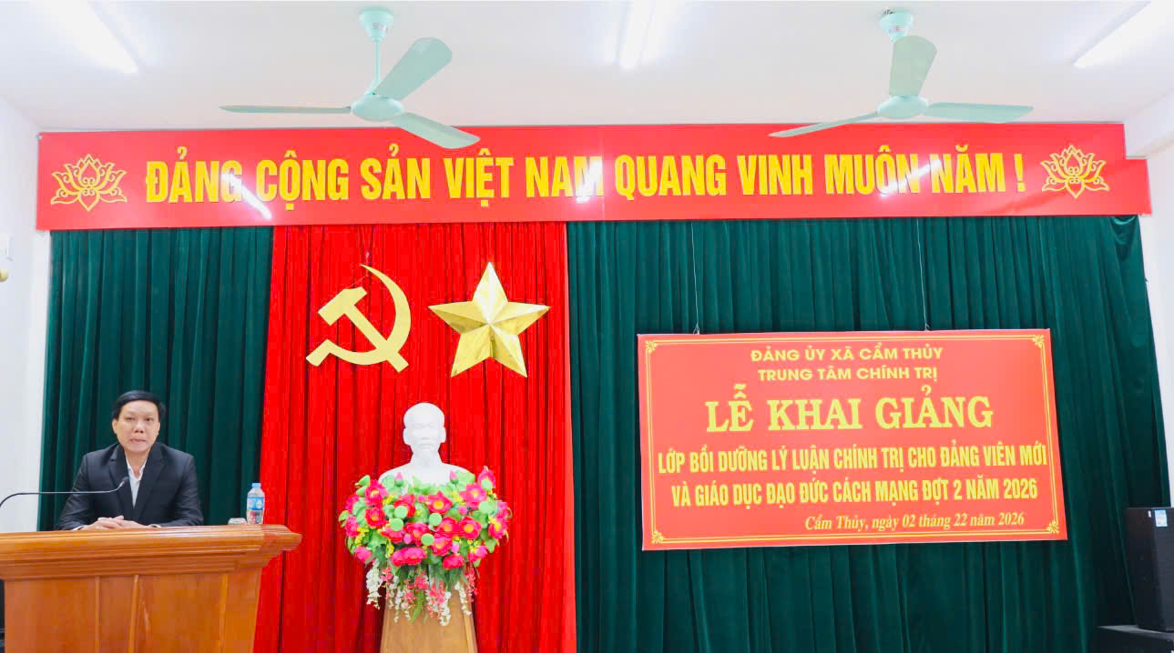 Khai giảng lớp bồi dưỡng lý luận chính trị cho đảng viên mới  đợt 2 năm 2026