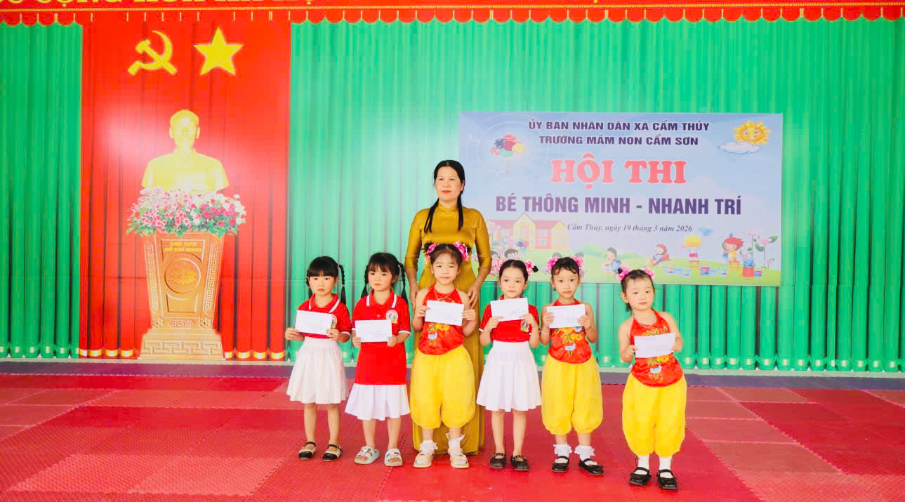 Sôi nổi Hội thi “Bé thông minh – Bé nhanh trí”  tại Trường Mầm non Cẩm Sơn