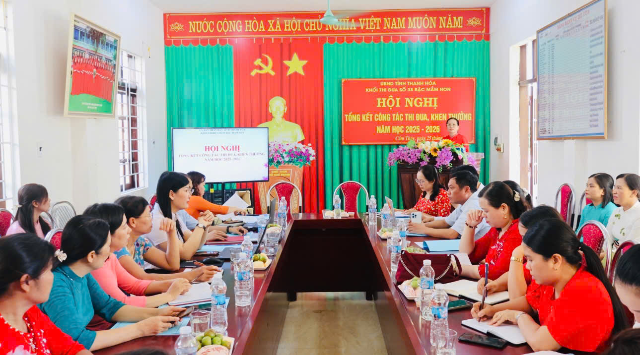 Cụm thi đua số 38 bậc học mầm non tổng kết công tác thi đua, khen thưởng  năm học 2025 - 2026
