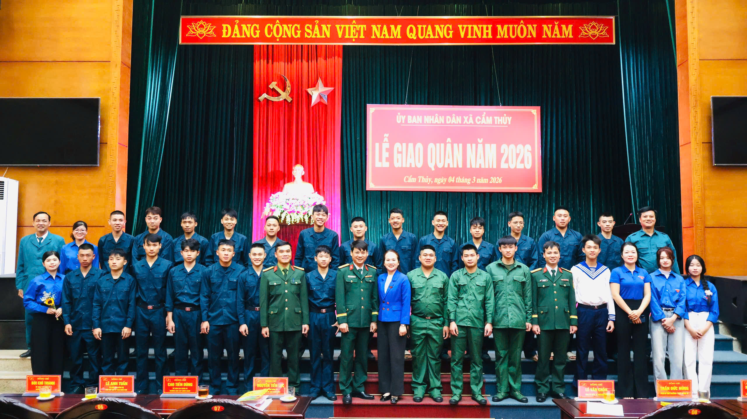 UBND xã Cẩm Thủy long trọng tổ chức Lễ giao quân năm 2026