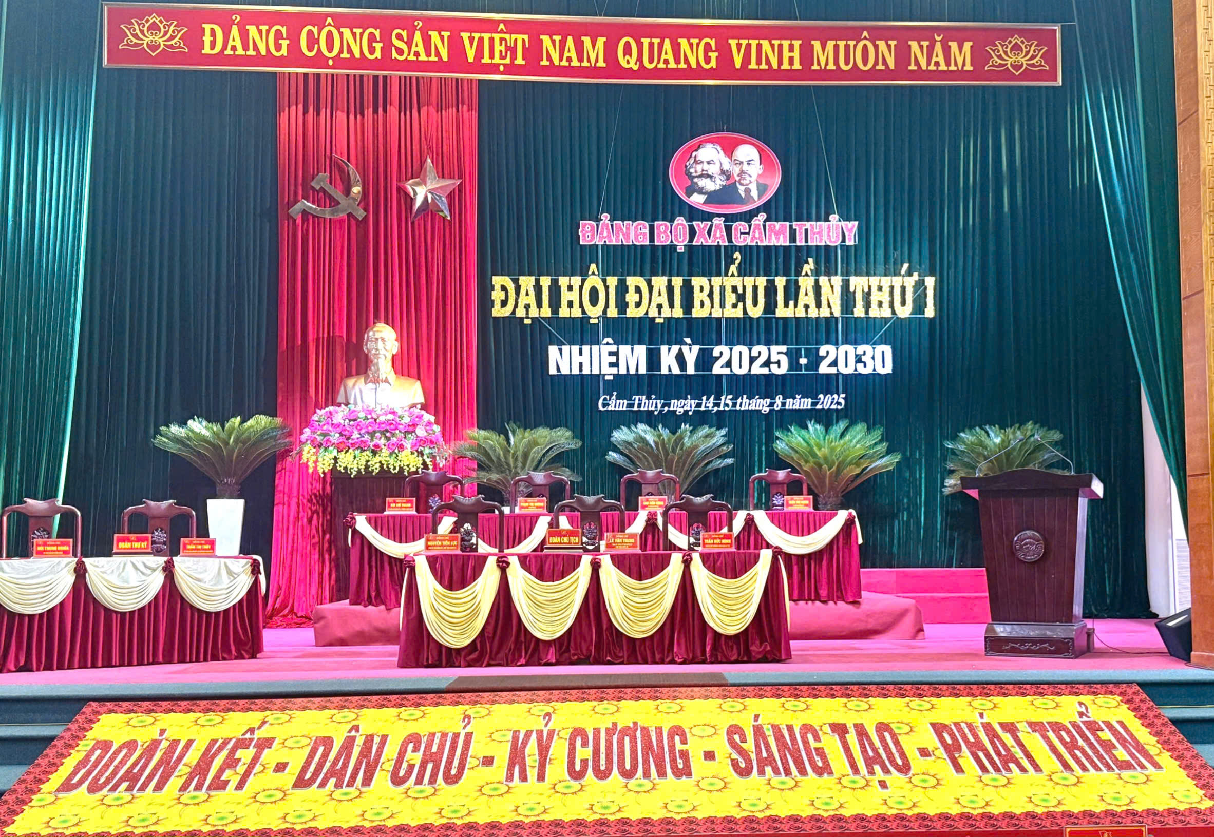 ĐẢNG BỘ XÃ CẨM THUỶ TỔ CHỨC THÀNH CÔNG ĐẠI HỘI ĐẠI BIỂU LẦN THỨ I, NHIỆM KỲ 2025 – 2030