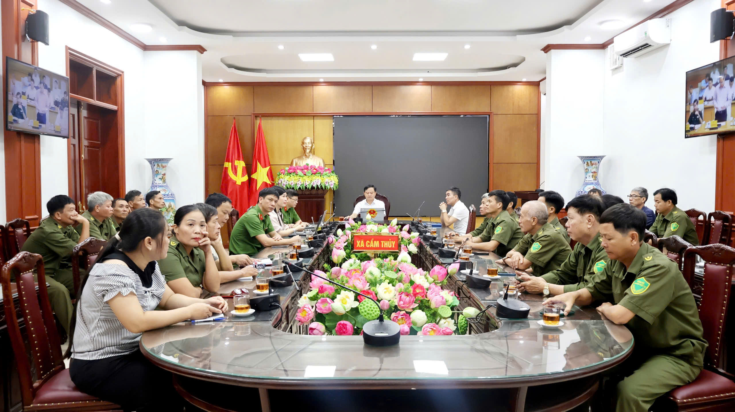 XÃ CẨM THỦY THAM DỰ HỘI NGHỊ TRỰC TUYẾN  TOÀN QUỐC TRIỂN KHAI CHƯƠNG TRÌNH MỤC TIÊU QUỐC  GIA PHÒNG CHỐNG MA TÚY ĐẾN NĂM 2030