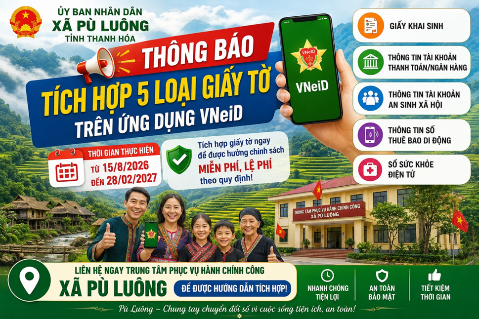 TÍCH HỢP 05 LOẠI GIẤY TỜ TRÊN ỨNG DỤNG VNeID – TIỆN LỢI CHO NGƯỜI DÂN, ĐẨY MẠNH CHUYỂN ĐỔI SỐ TRONG GIẢI QUYẾT THỦ TỤC HÀNH CHÍNH