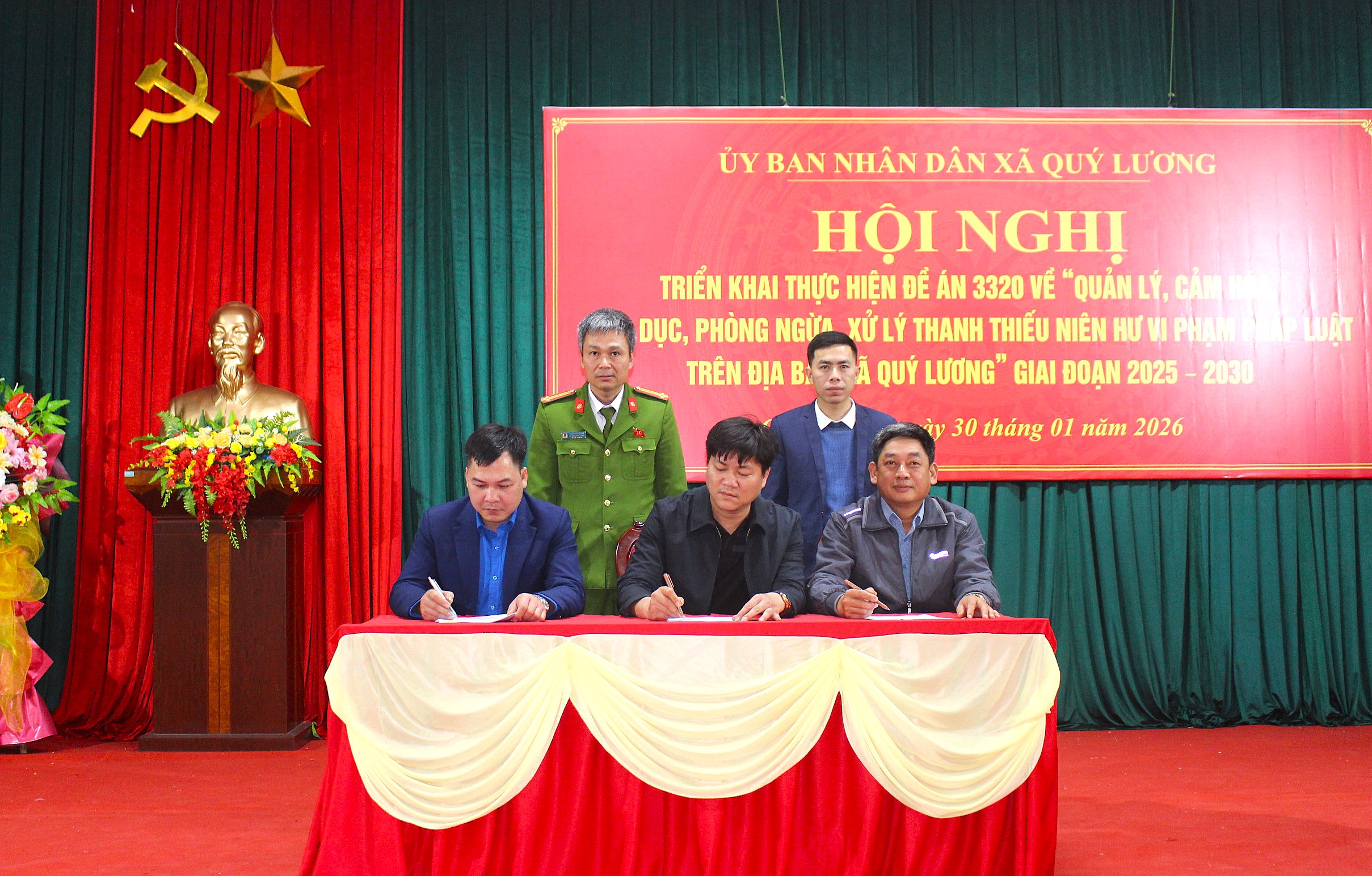 Hội nghị triển khai thực hiện Đề án 3320 về “quản lý, cảm hóa, giáo dục, phòng ngừa, xử lý thanh thiếu niên hư vi phạm pháp luật trên địa bàn xã quý lương giai đoạn 2025 - 2030”