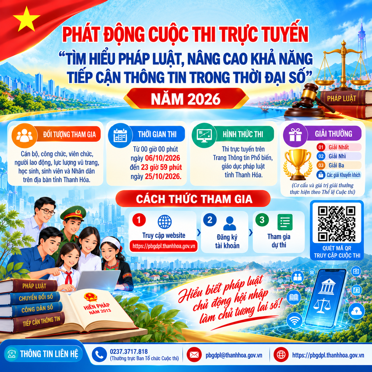 CUỘC THI TRỰC TUYẾN “TÌM HIỂU PHÁP LUẬT, NÂNG CAO KHẢ NĂNG TIẾP CẬN THÔNG TIN TRONG THỜI ĐẠI SỐ” NĂM 2026