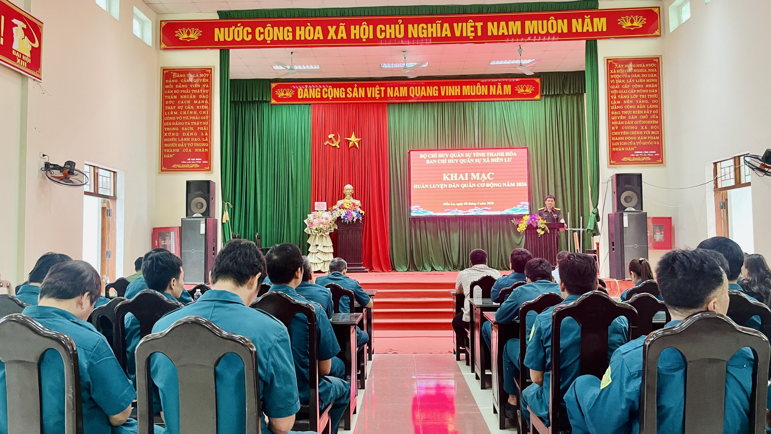 Ban Chỉ huy Quân sự xã Điền Lư tổ chức Huấn luyện Dân quân cơ động năm 2026