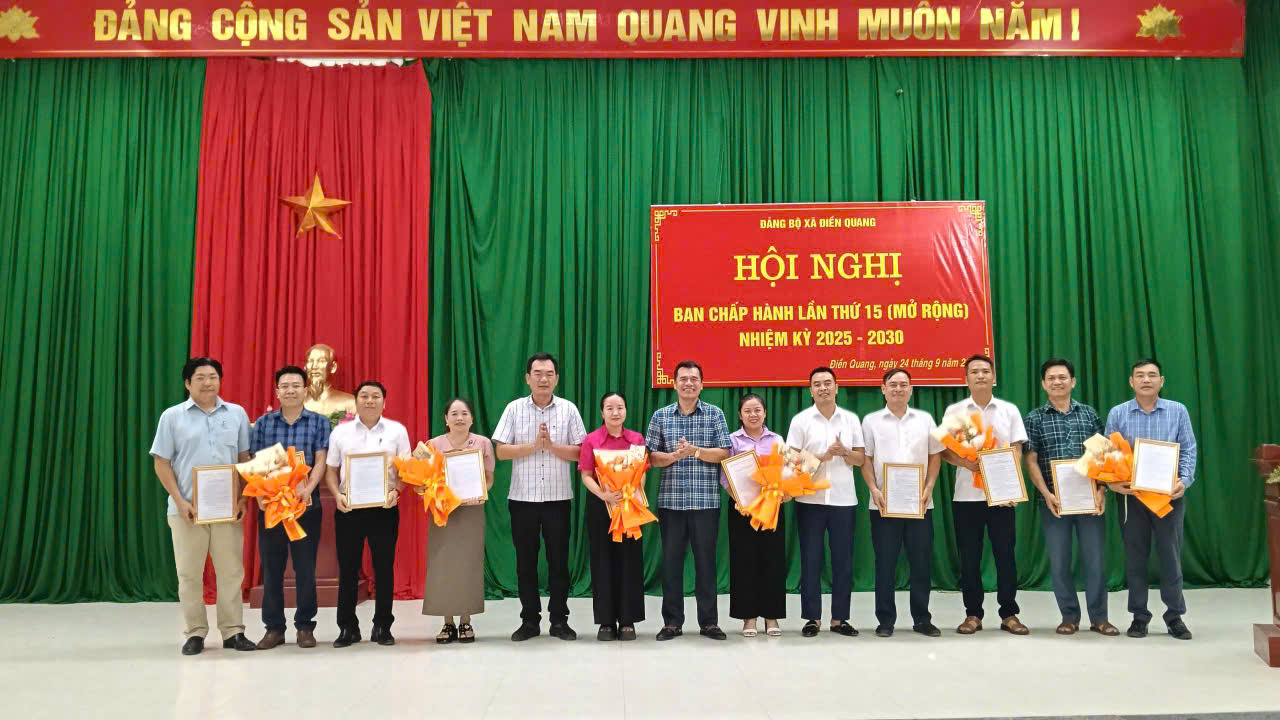 Điền Quang tổ chức Hội nghị Ban Chấp hành Đảng bộ xã mở rộng lần thứ 15, khóa I