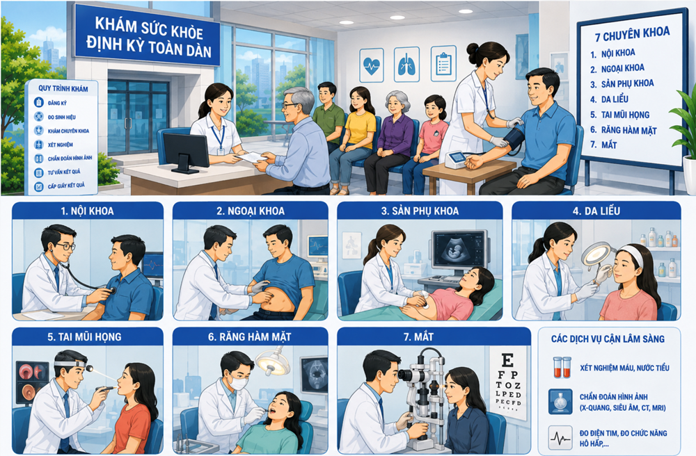 Huy động toàn bộ hệ thống y tế tham gia khám sức khỏe định kỳ cho người dân