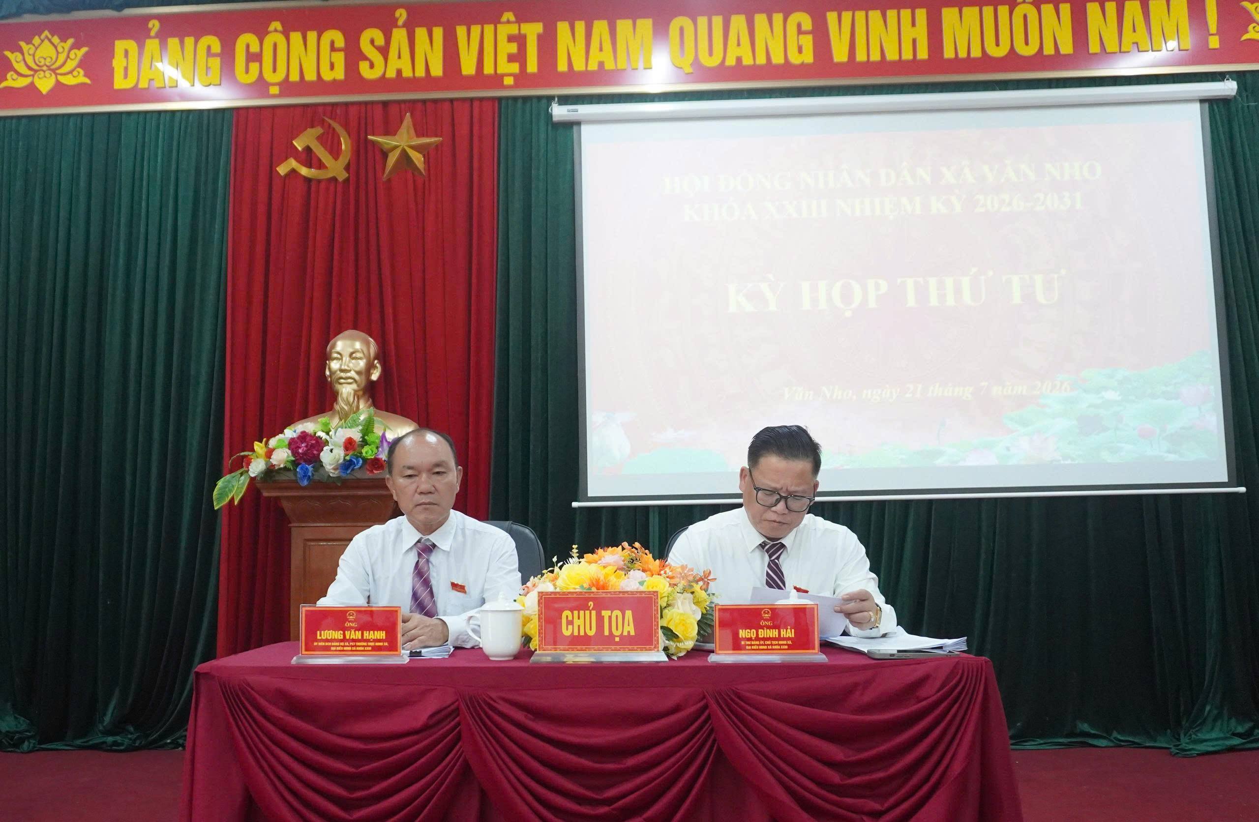 HỘI ĐỒNG NHÂN DÂN XÃ KHÓA XXIII, NHIỆM KỲ 2026-2031 KỲ HỌP THỨ 4