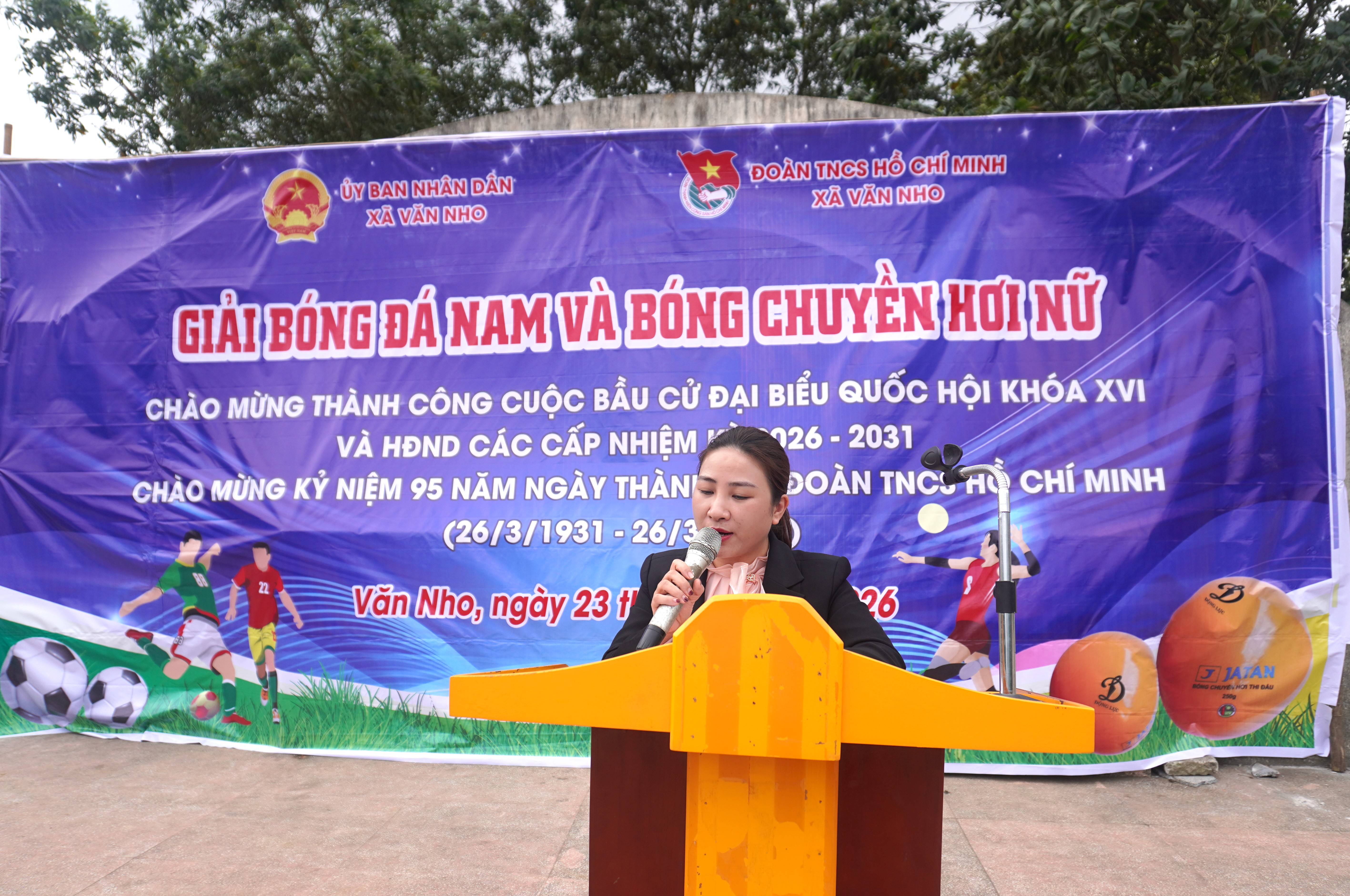 UỶ BAN NHÂN DÂN XÃ VĂN NHO KHAI MẠC GIẢI BÓNG ĐÁ NAM VÀ BÓNG CHUYỀN HƠI NỮ NĂM 2026