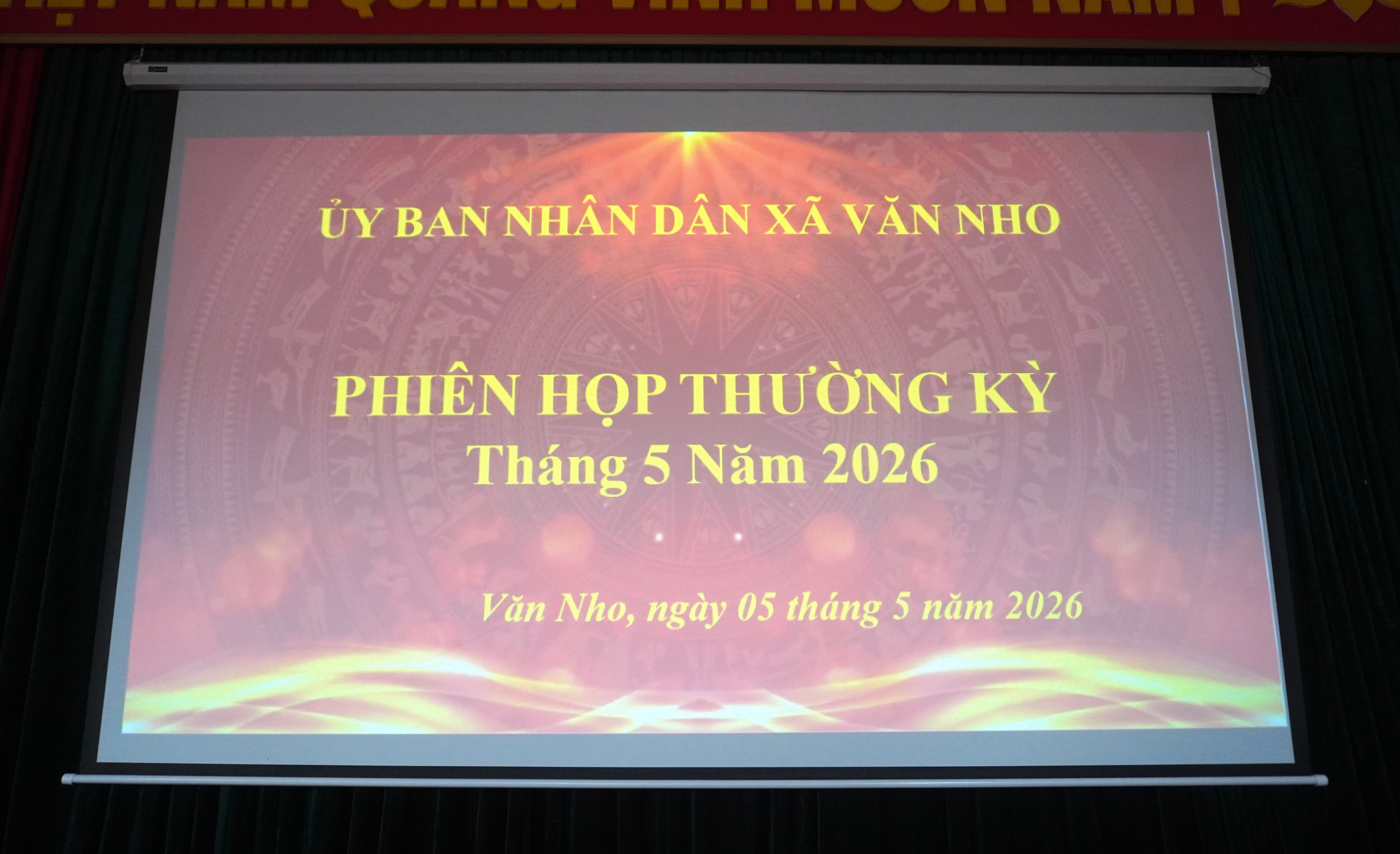 ỦY BAN NHÂN DÂN XÃ VĂN NHO TỔ CHỨC PHIÊN HỌP THƯỜNG KỲ THÁNG 5 NĂM 2026