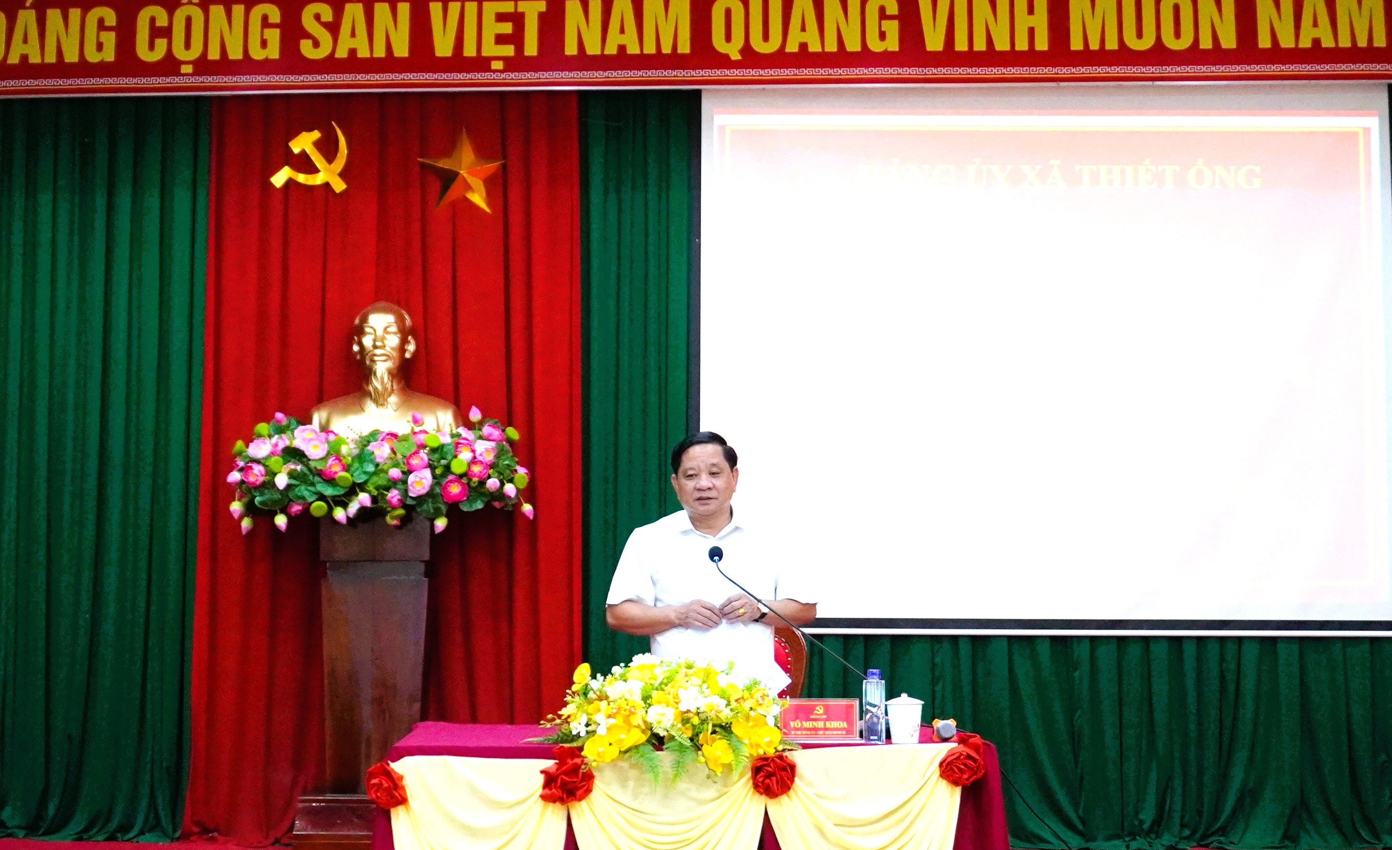 Ban Thường vụ Đảng ủy xã Thiết Ống họp xem xét, cho ý kiến nhiều nội dung quan trọng về công tác tổ chức bộ máy và sắp xếp thôn, phố