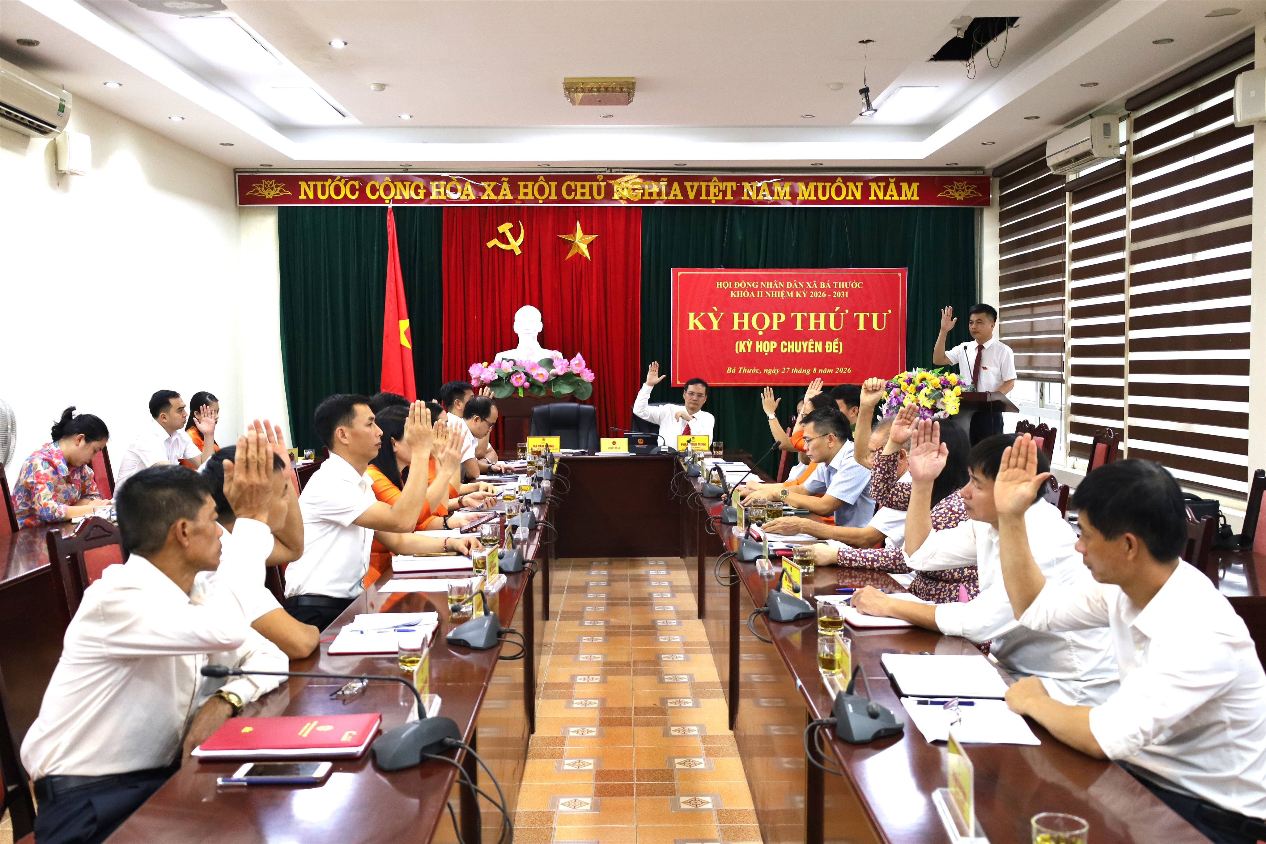 Kỳ họp thứ Tư (kỳ họp chuyên đề) HĐND xã Bá Thước khóa II, nhiệm kỳ 2026-2031