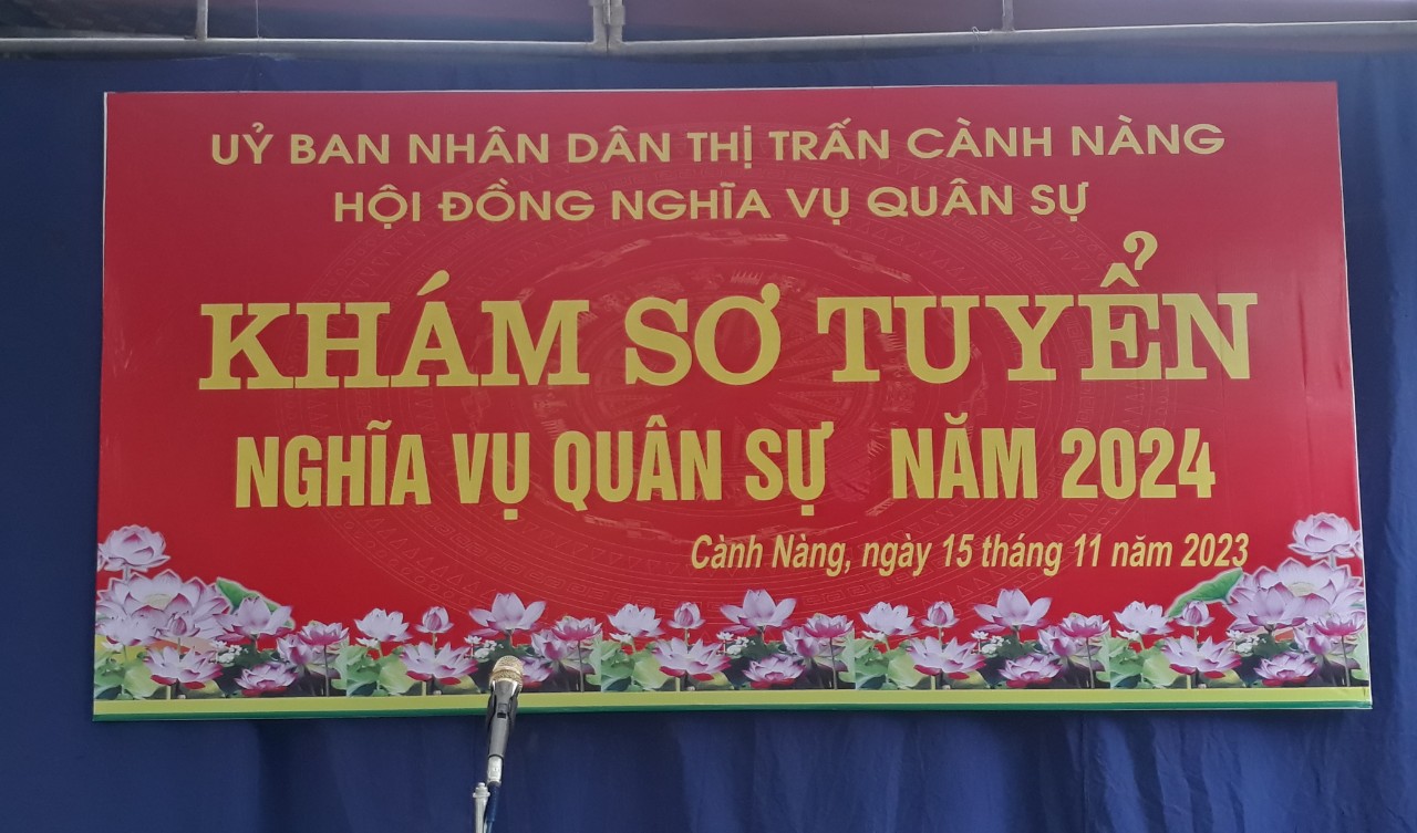 Công tác khám sơ tuyển nghĩa vụ quân sự năm 2024 trên địa bàn thị trấn Cành Nàng