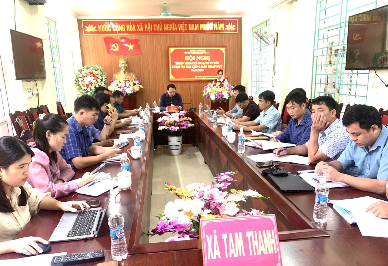 Xã Tam Thanh triển khai công tác tuyển chọn và gọi công dân nhập ngũ năm 2026