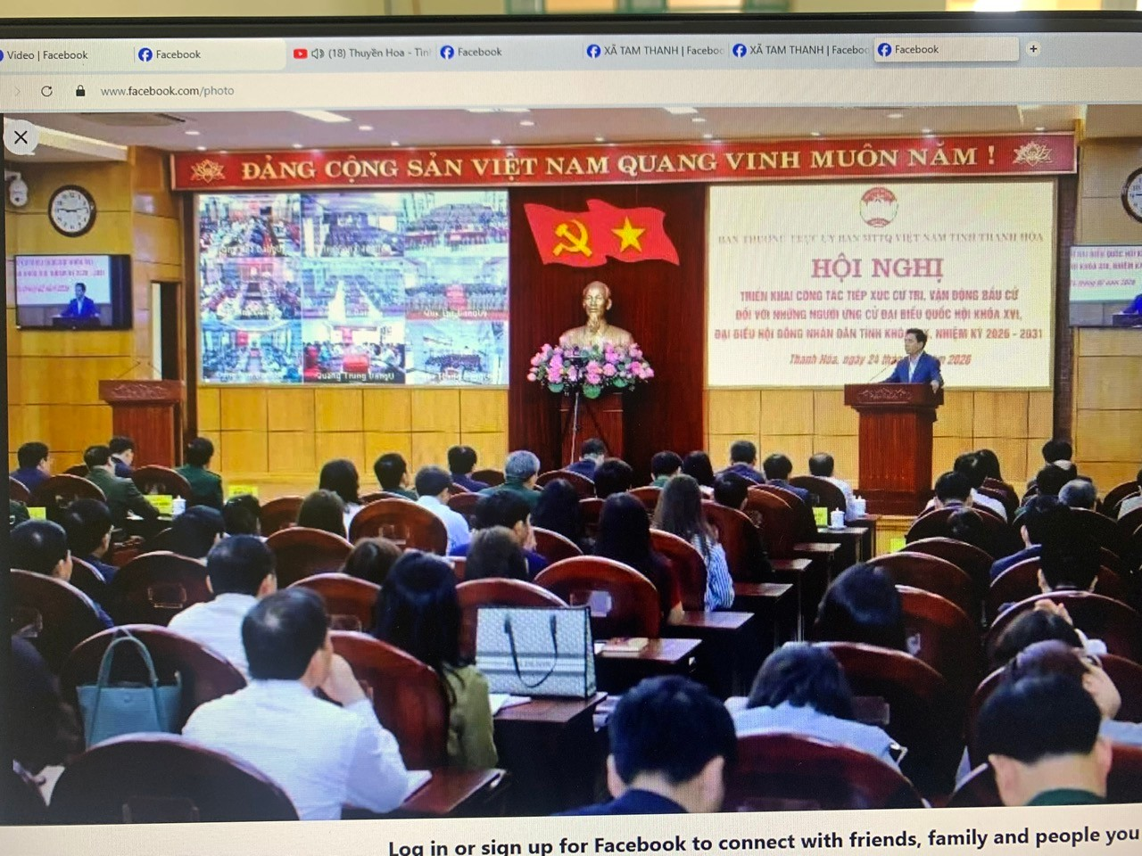 XÃ TAM THANH DỰ HỘI NGHỊ  Gặp gỡ, triển khai tiếp xúc cử tri và vận động bầu cử ĐBQH khóa XVI, HĐND tỉnh khóa XIX