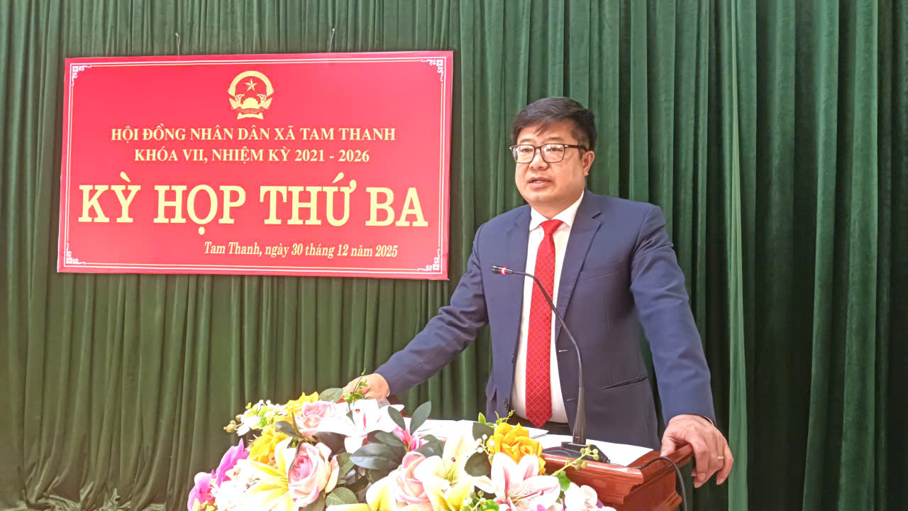 Hội đồng nhân dân xã Tam Thanh tổ chức kỳ họp thứ 3 nhiệm kỳ 2021 - 2026 thành công tốt đẹp