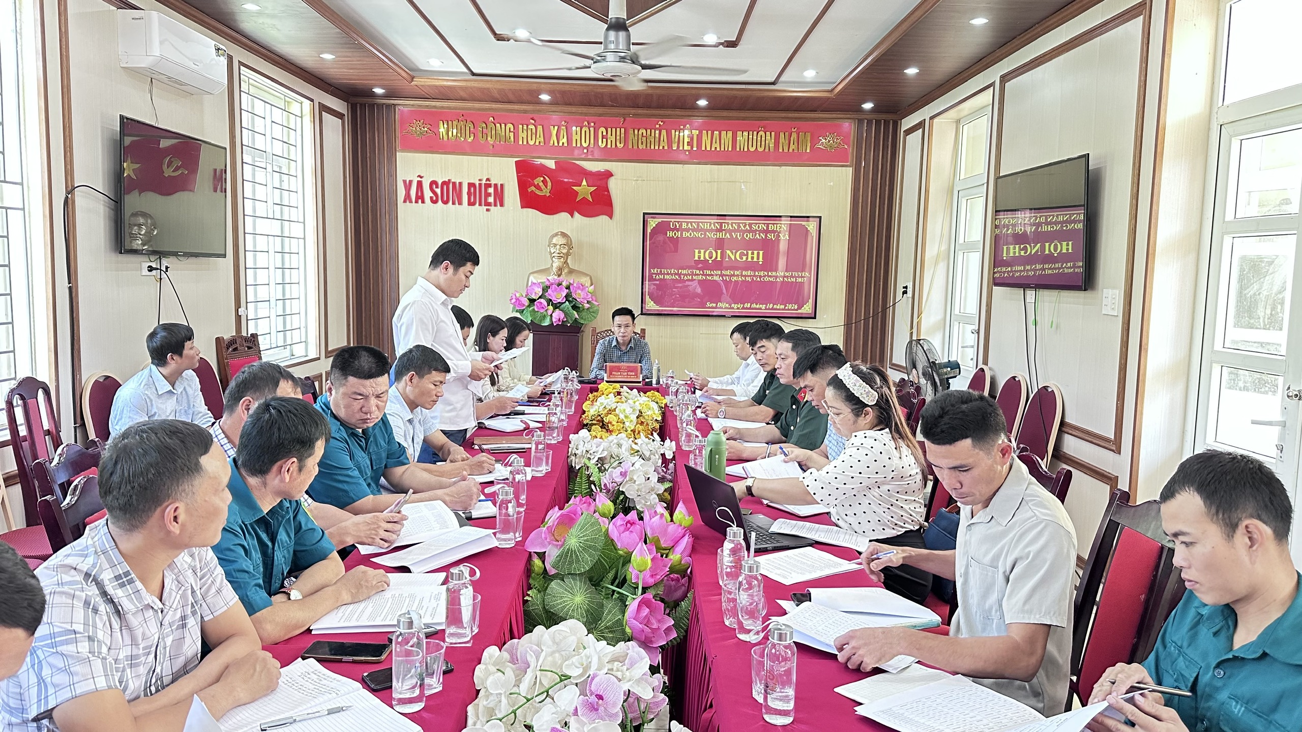 Xã Sơn Điện tổ chức hội nghị xét tuyển, phúc tra công dân thực hiện nghĩa vụ quân sự và nghĩa vụ công an nhân dân năm 2027