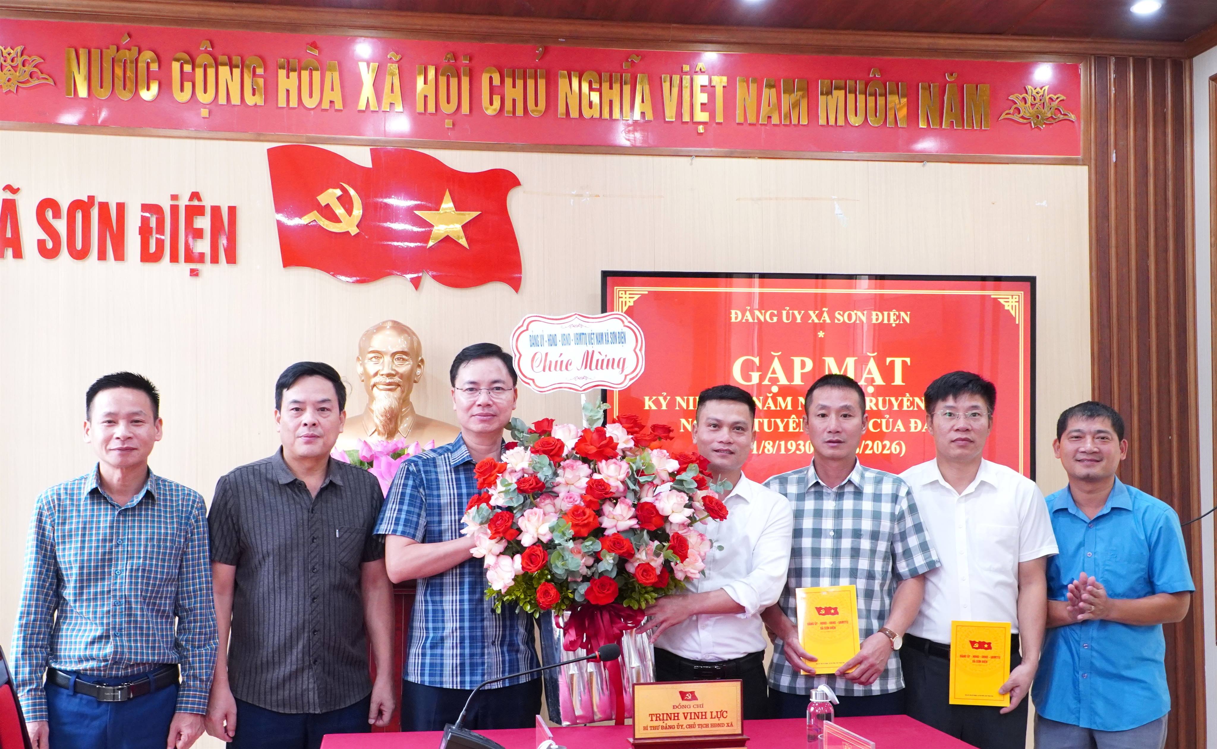 Đảng ủy xã Sơn Điện gặp mặt kỷ niệm 96 năm Ngày truyền thống ngành Tuyên giáo của Đảng (01/8/1930 - 01/8/2026)