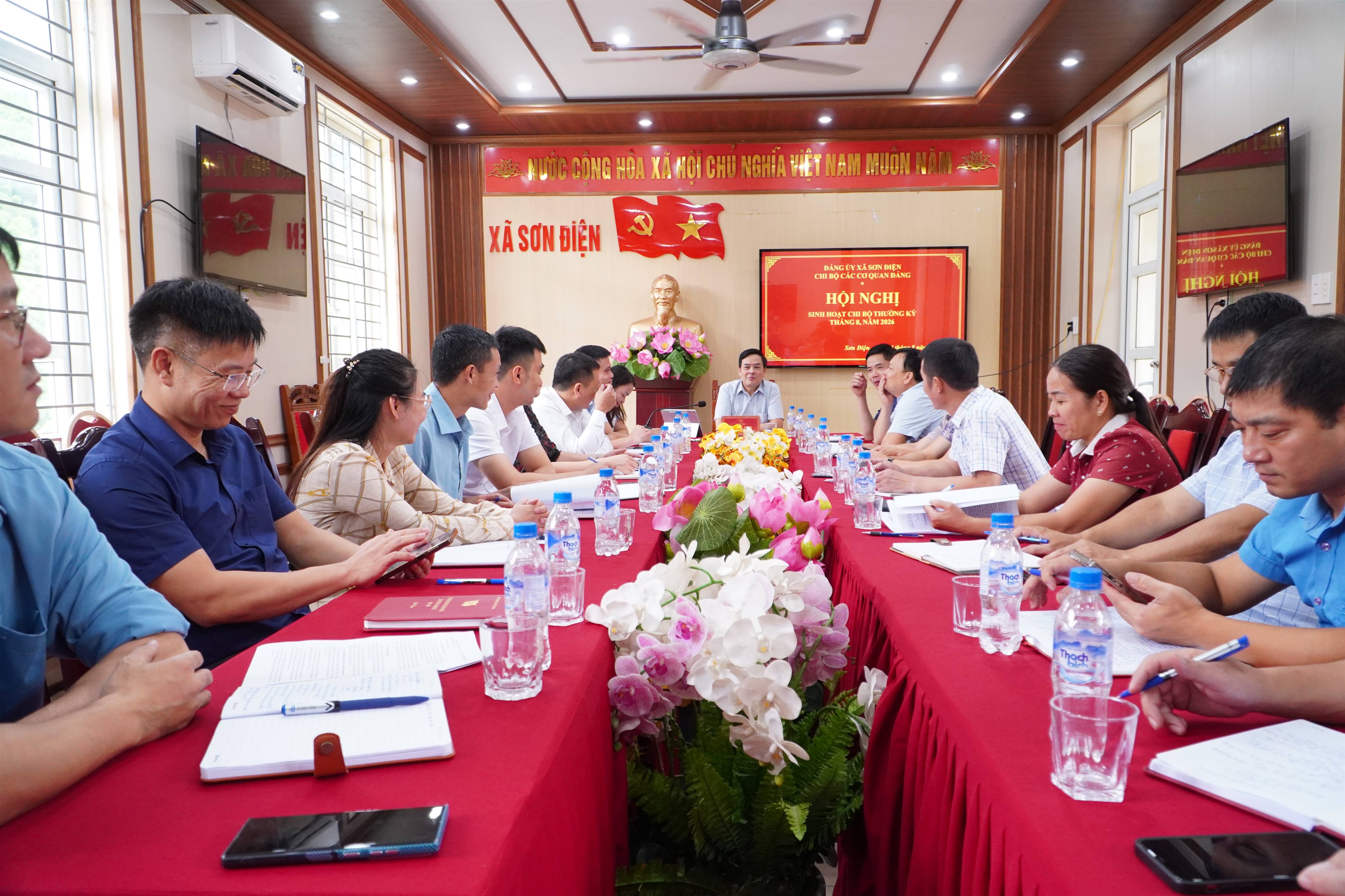 Chi bộ các cơ quan Đảng tổ chức Hội nghị đánh giá tình hình thực hiện nhiệm vụ tháng 7, nhiệm vụ trọng tâm tháng 8 năm 2026