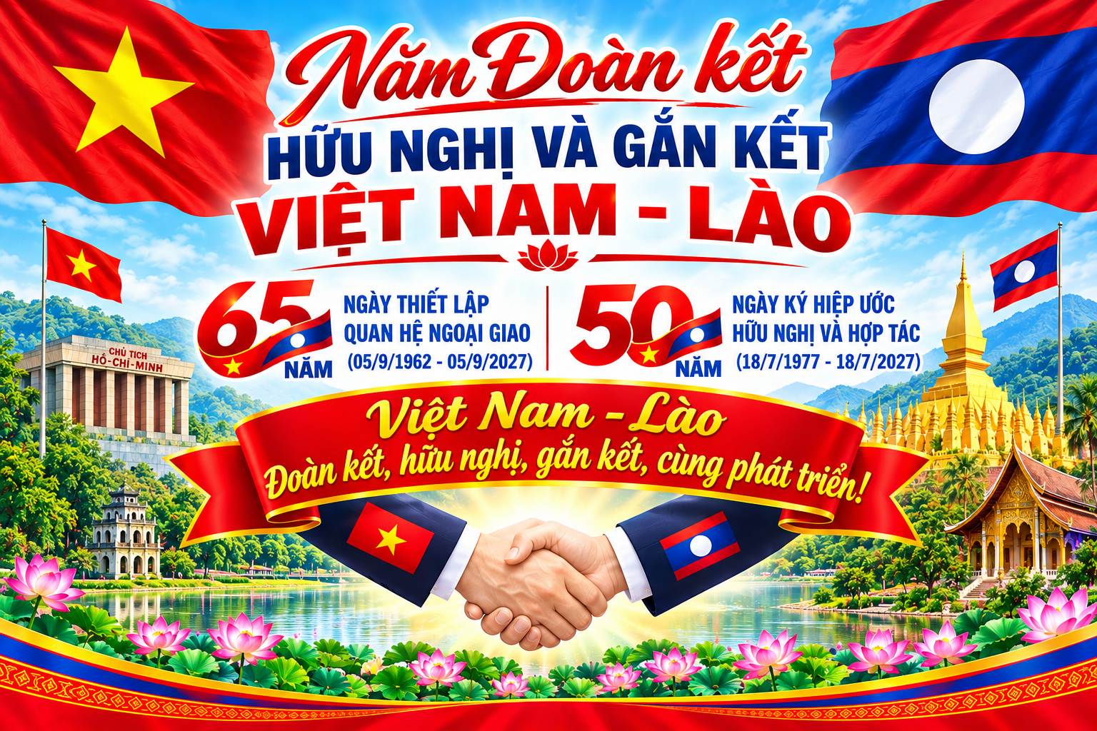 Xã sơn điện đẩy mạnh tuyên truyền năm đoàn kết hữu nghị và gắn kết Việt Nam - Lào 2027