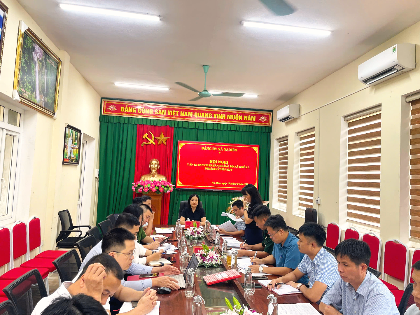 Đảng ủy XÃ NA MÈO TỔ CHỨC HỘI NGHỊ BAN CHẤP HÀNH DỰ THẢO ĐỀ ÁN THÀNH LẬP ĐẢNG BỘ TRƯỜNG MẦM NON NA MÈO
