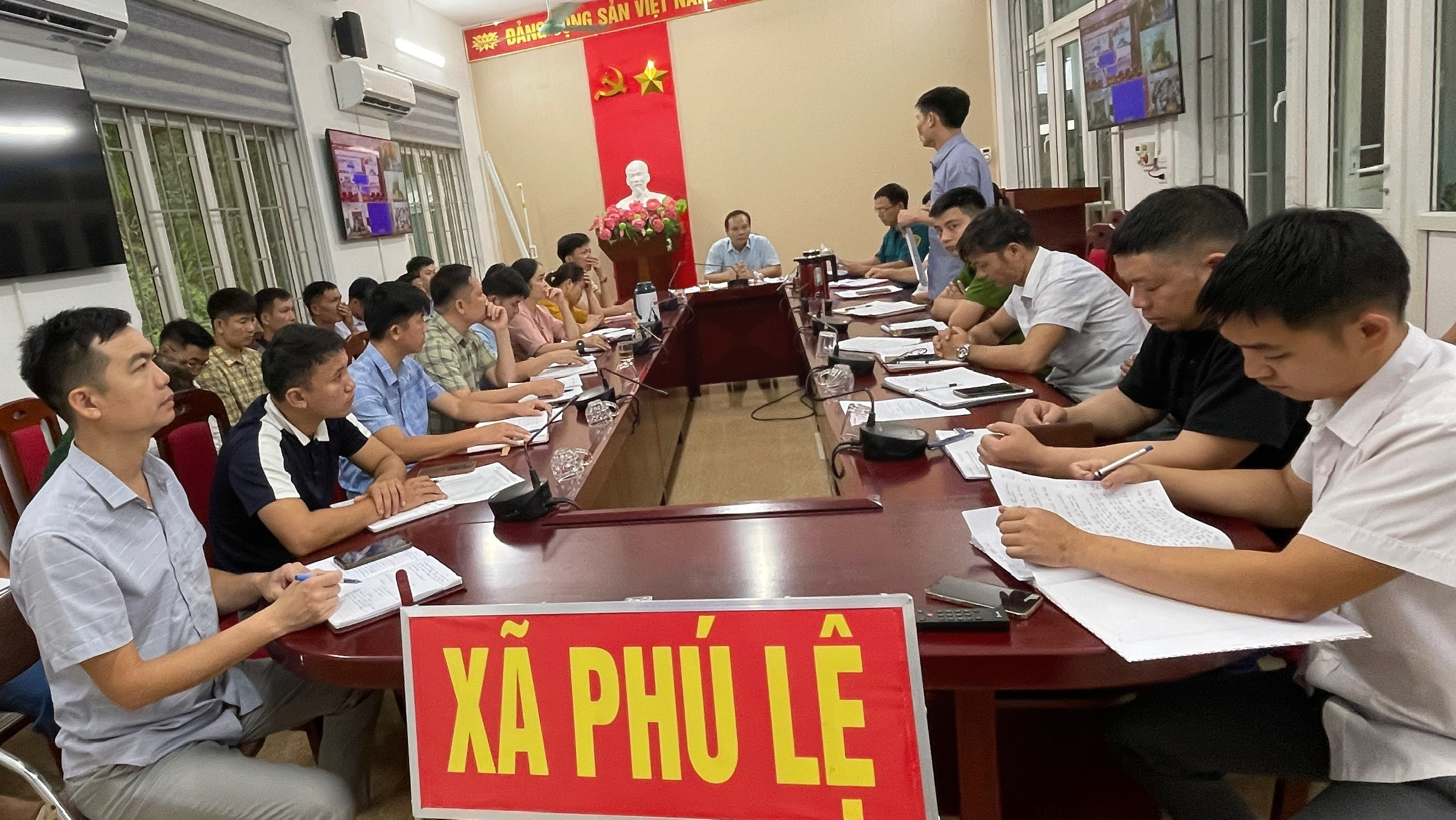 Xã Phú Lệ tổ chức cuộc họp công tác phòng, chống dịch tả lợn châu Phi