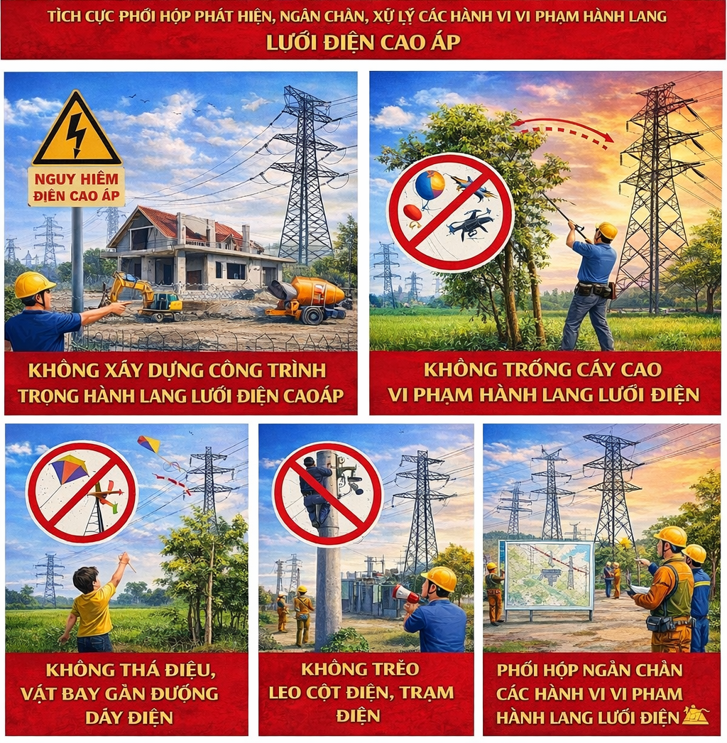 TĂNG CƯỜNG TUYÊN TRUYỀN, NÂNG CAO Ý THỨC BẢO VỆ AN TOÀN LƯỚI ĐIỆN CAO ÁP TRÊN ĐỊA BÀN
