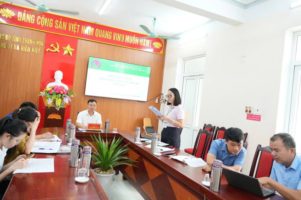 BAN ĐẠI DIỆN HĐQT NHCSXH XÃ HIỀN KIỆT TỔ CHỨC PHIÊN HỌP THƯỜNG KỲ QUÝ II, TRIỂN KHAI NHIỆM VỤ QUÝ III NĂM 2026