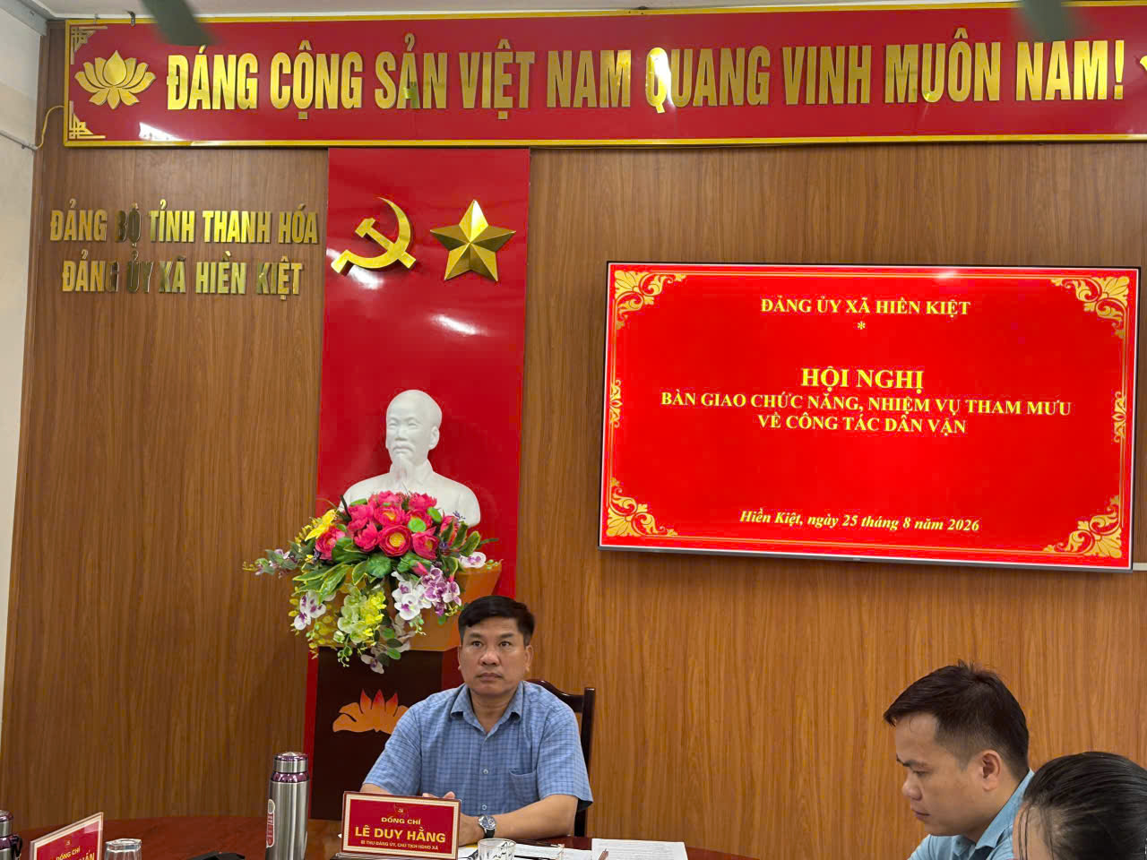 HIỀN KIỆT: BÀN GIAO CHỨC NĂNG, NHIỆM VỤ THAM MƯU CÔNG TÁC DÂN VẬN