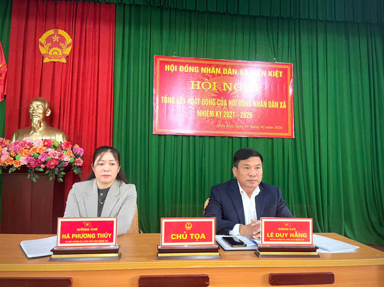 HỘI NGHỊ TỔNG KẾT HOẠT ĐỘNG CỦA HĐND XÃ HIỀN KIỆT KHÓA I, NHIỆM KỲ 2021–2026