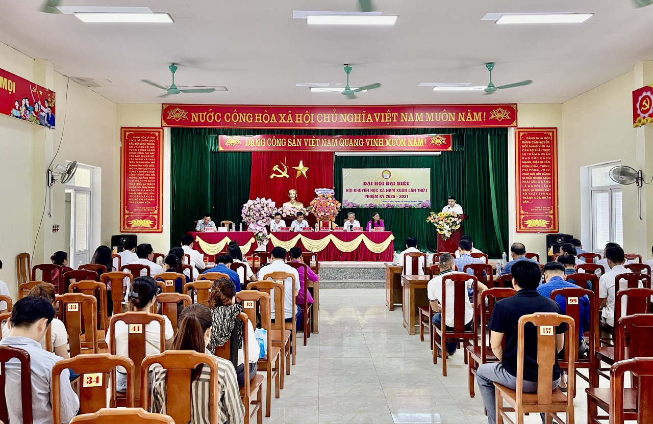 ĐẠI HỘI ĐẠI BIỂU HỘI KHUYẾN HỌC XÃ NAM XUÂN LẦN THỨ NHẤT, NHIỆM KỲ 2026 - 2031 THÀNH CÔNG TỐT ĐẸP