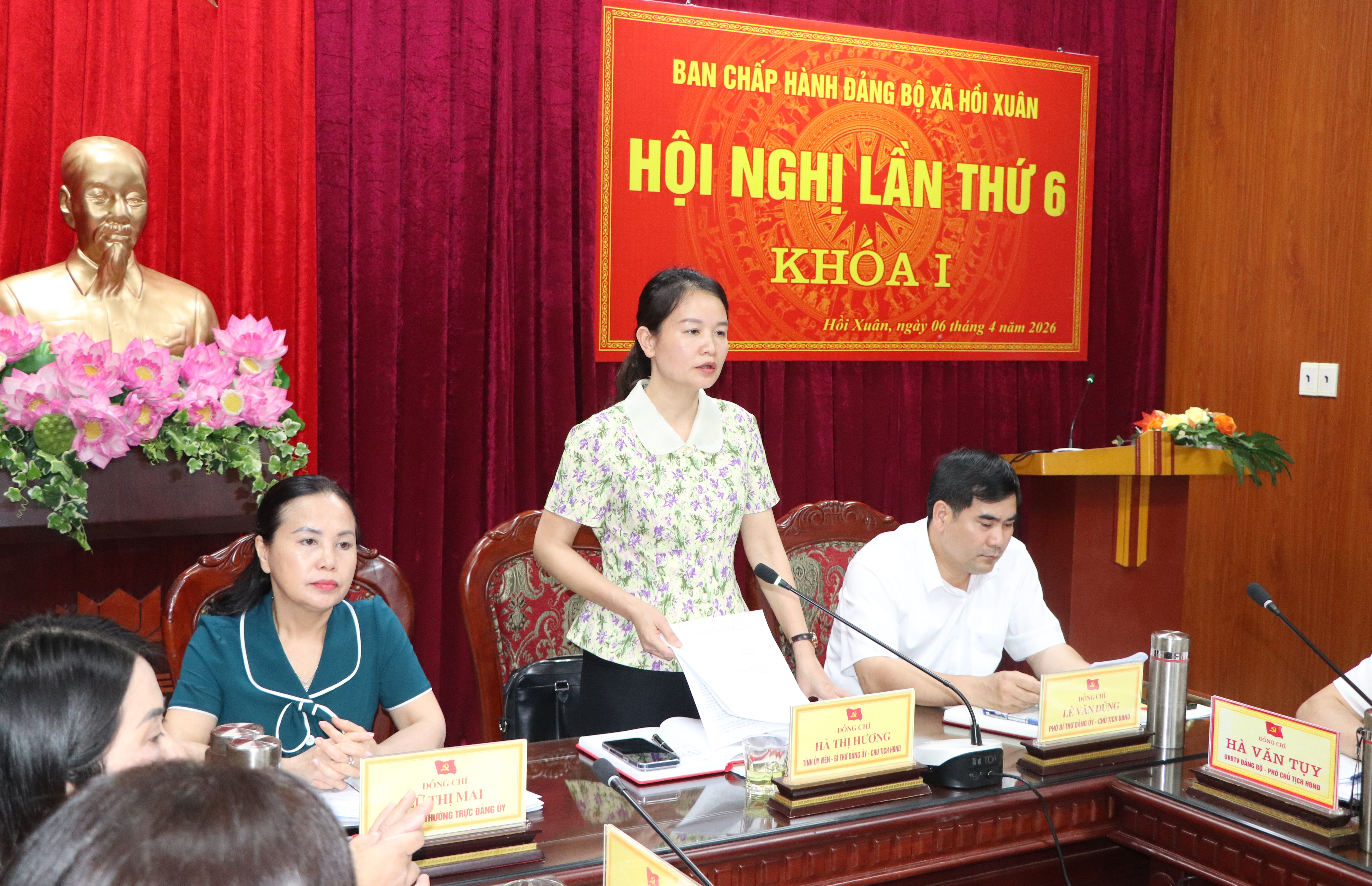 Đảng ủy xã Hồi Xuân tổ chức Hội nghị sơ kết quý I, triển khai nhiệm vụ trọng tâm quý II năm 2026