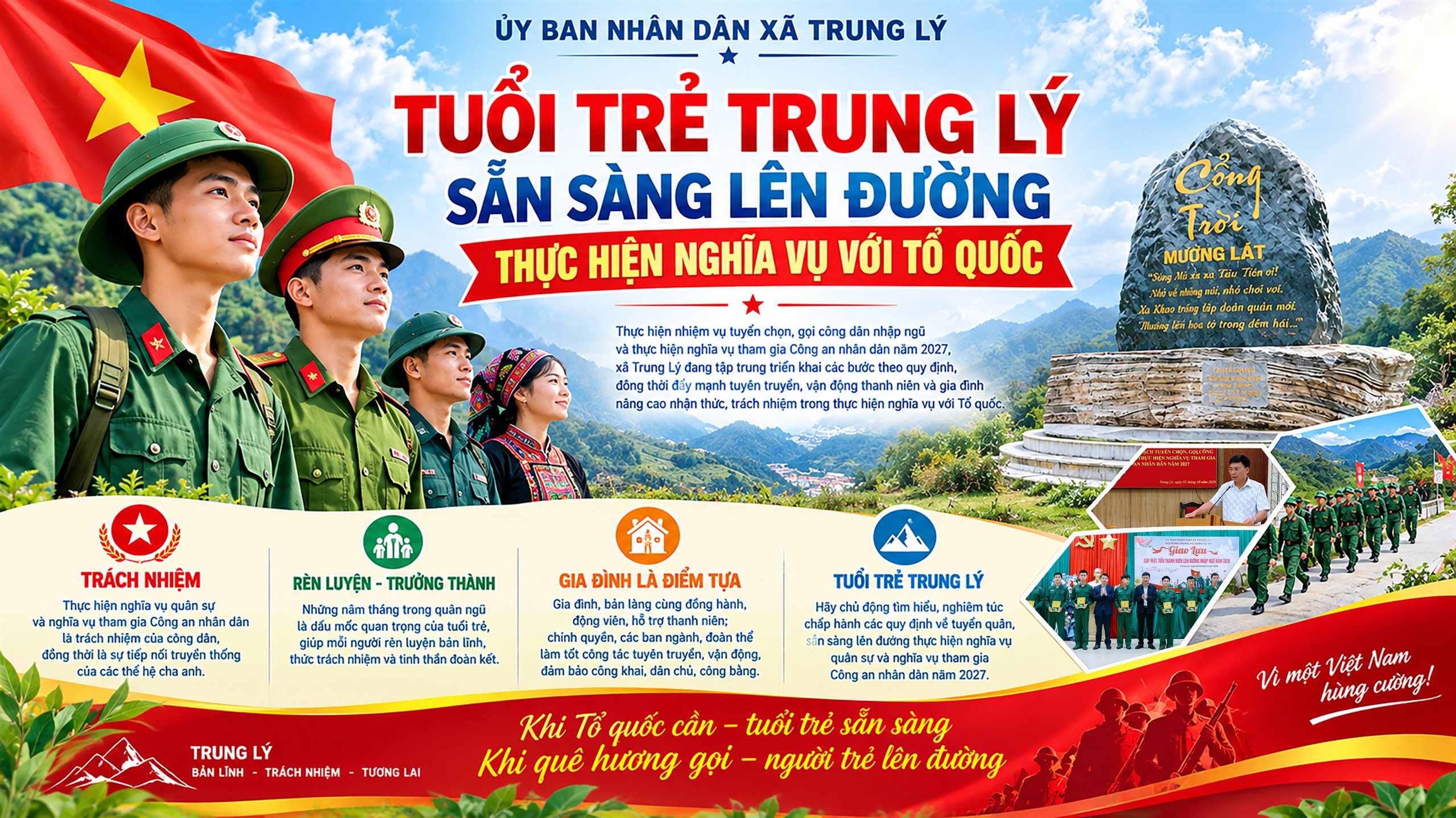 Tuổi trẻ Trung Lý sẵn sàng lên đường thực hiện nghĩa vụ với Tổ quốc