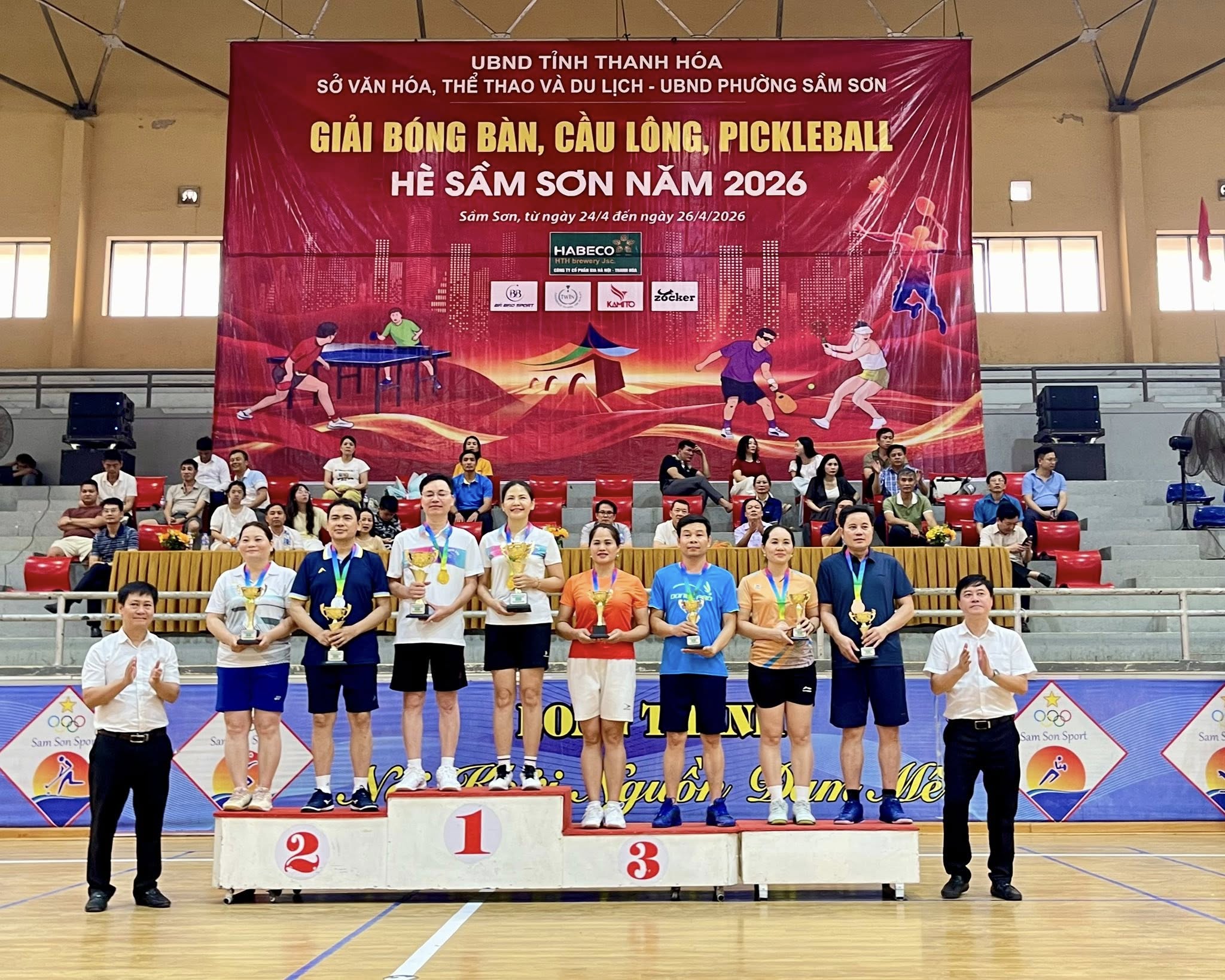 Xã Quang Chiểu để lại dấu ấn tại Giải bóng bàn, cầu lông, pickleball hè Sầm Sơn năm 2026