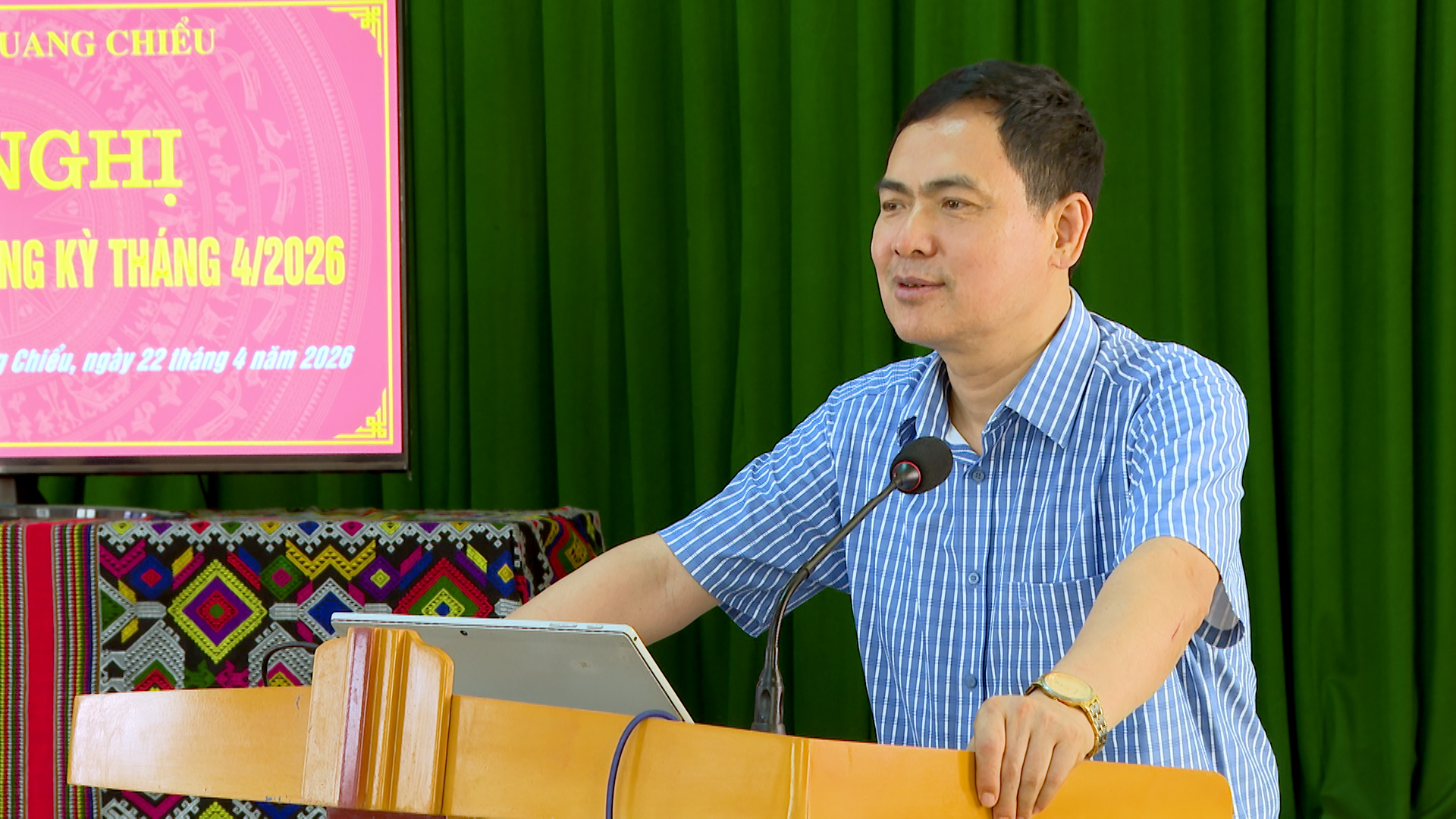 Hội nghị Ban Thường vụ Đảng ủy xã Quang Chiểu tháng 4 năm 2026: Đánh giá toàn diện, đề ra nhiệm vụ trọng tâm thời gian tới