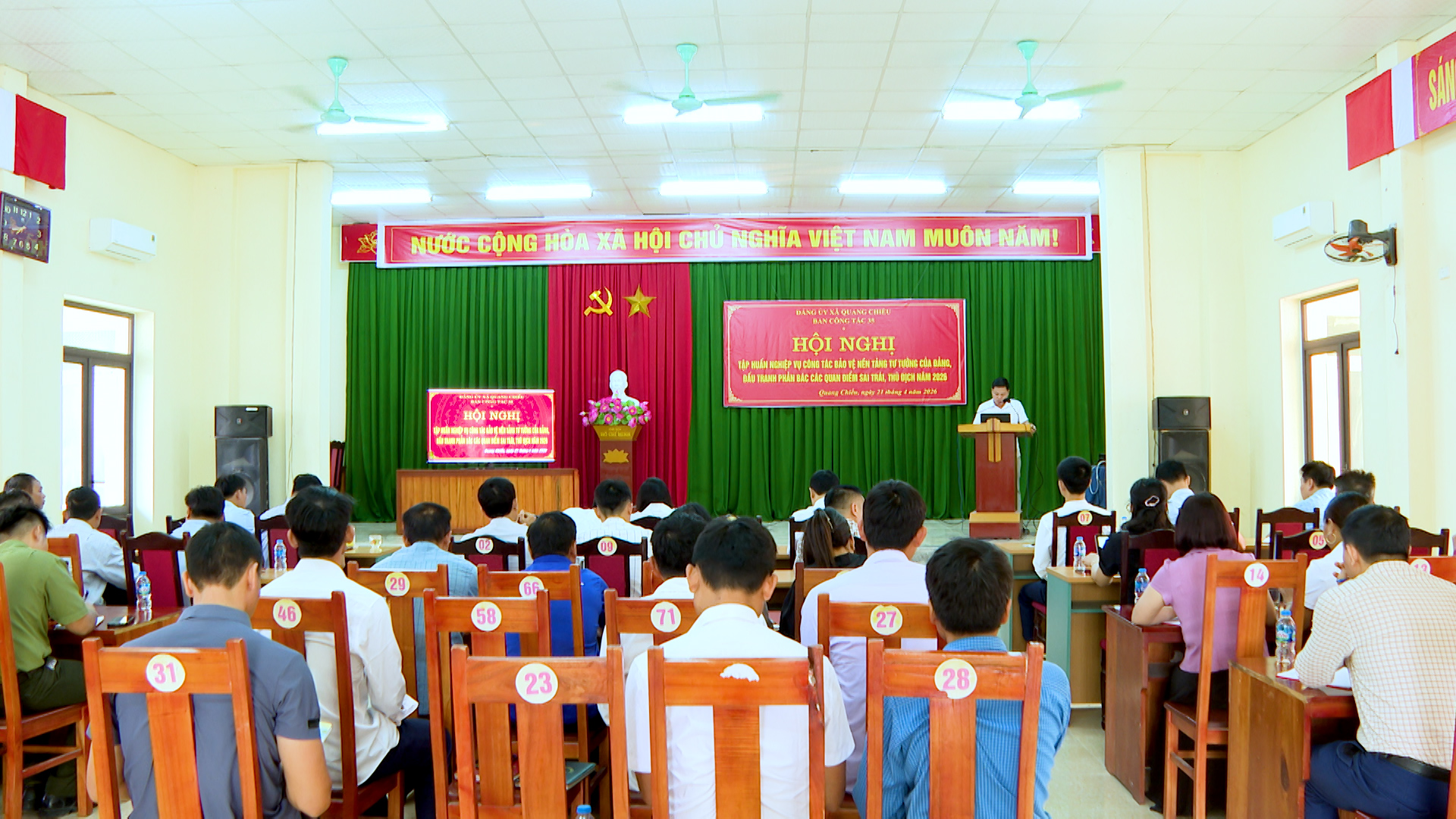Ban Công tác 35 xã Quang Chiểu: Tập huấn nâng cao năng lực bảo vệ nền tảng tư tưởng của Đảng trong tình hình mới