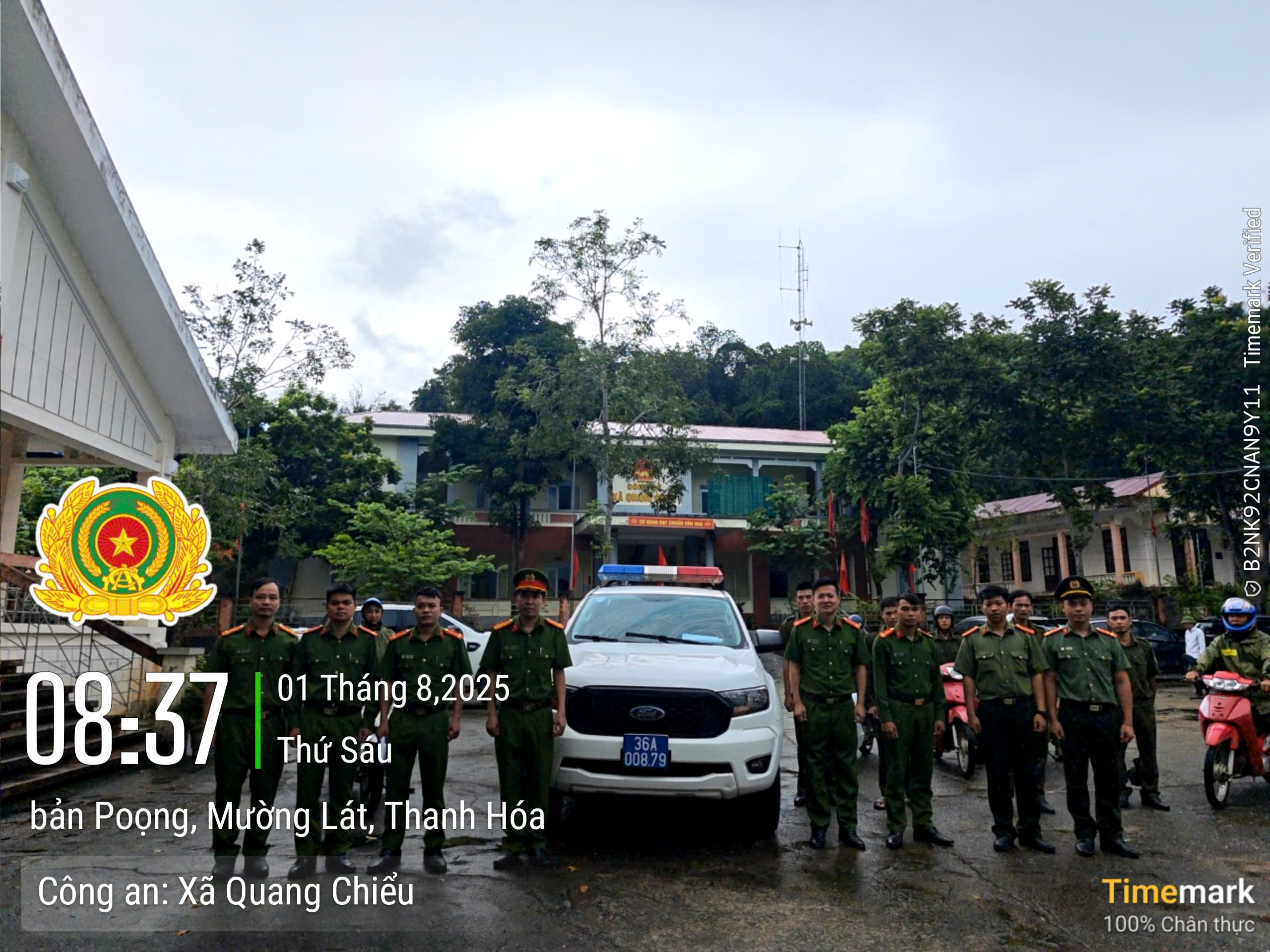Công an xã Quang Chiểu ra quân cao điểm tấn công, trấn áp tội phạm, bảo đảm an ninh trật tự