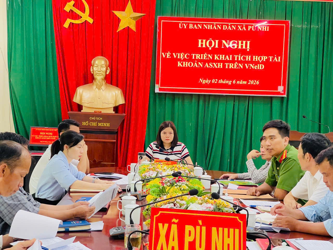 XÃ PÙ NHI TỔ CHỨC HỘI NGHỊ TRIỂN KHAI TÍCH HỢP TÀI KHOẢN AN SINH XÃ HỘI TRÊN VNeID.