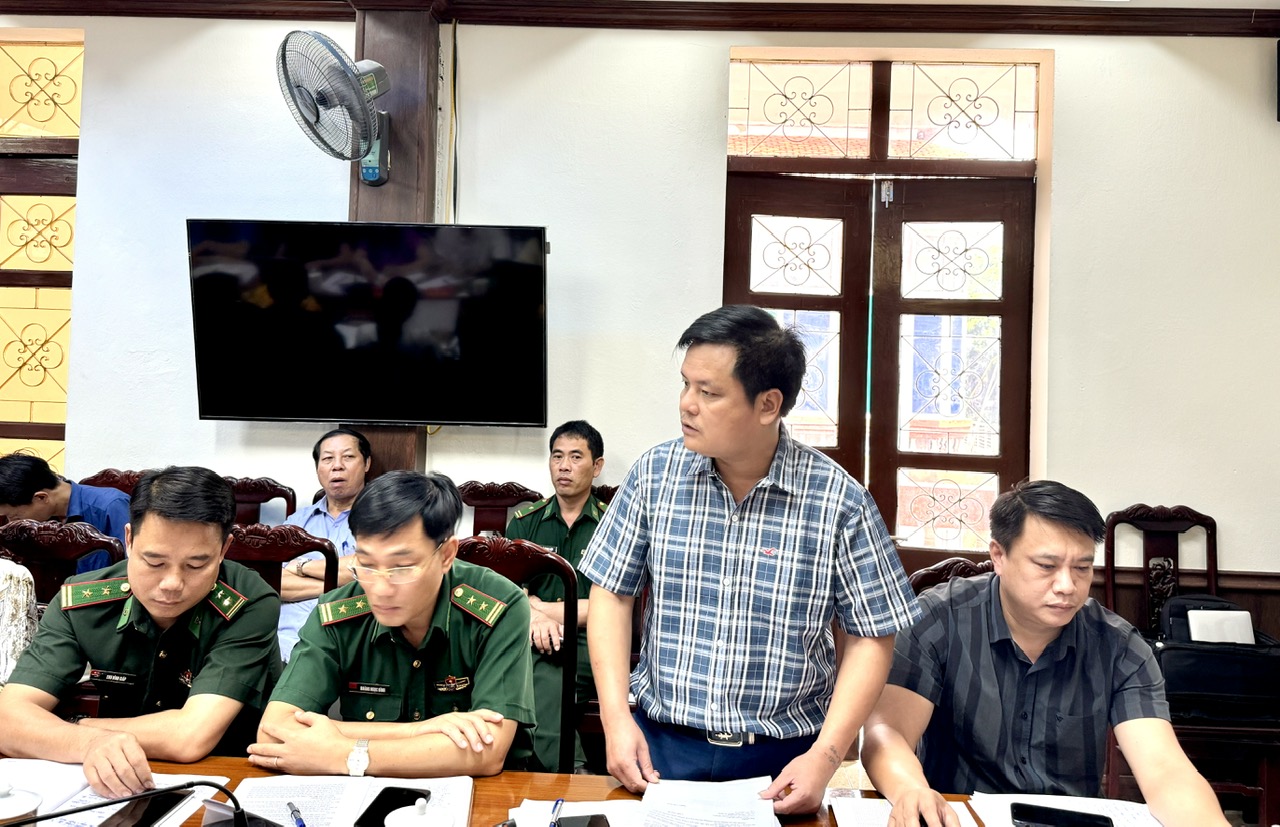 Lãnh đạo xã Trung Lý tham gia phát biểu ý kiến tại hội nghị