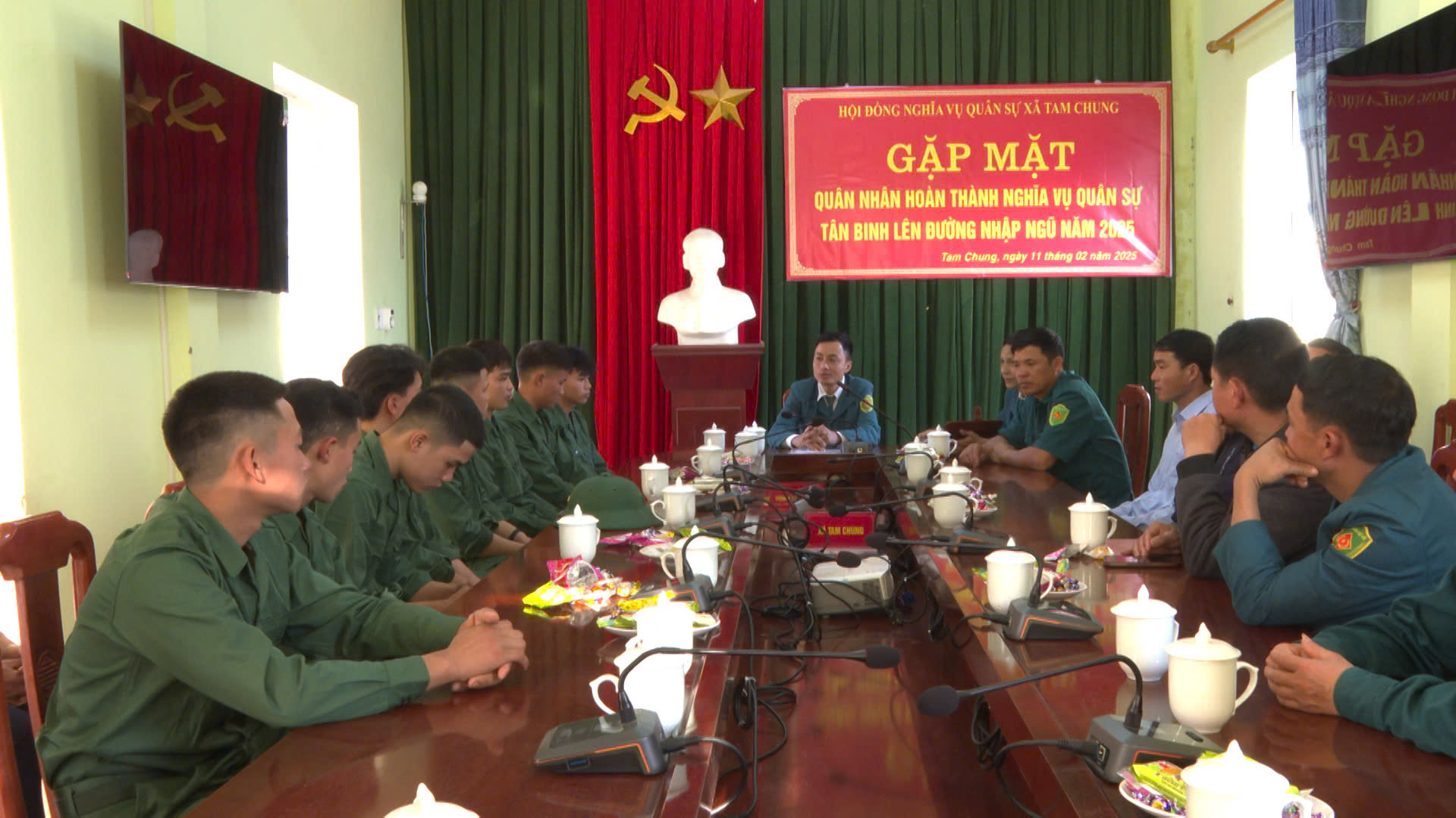 Xã Tam Chung gặp mặt Thanh niên hoàn thành nghĩa vụ Quân sự và Tân binh lên đường nhập ngũ năm 2025