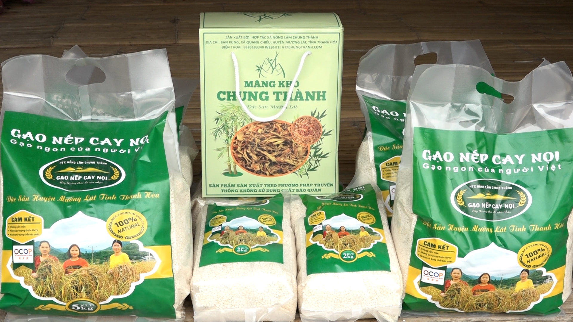 2 sản phẩm OCOP của Hợp tác xã Chung Thành.