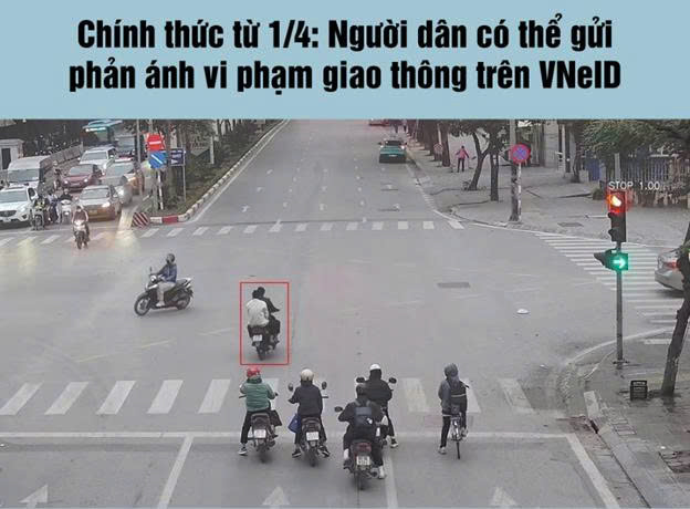 Người dân có thể gửi phản ánh vi phạm giao thông qua VNeID từ 1/4