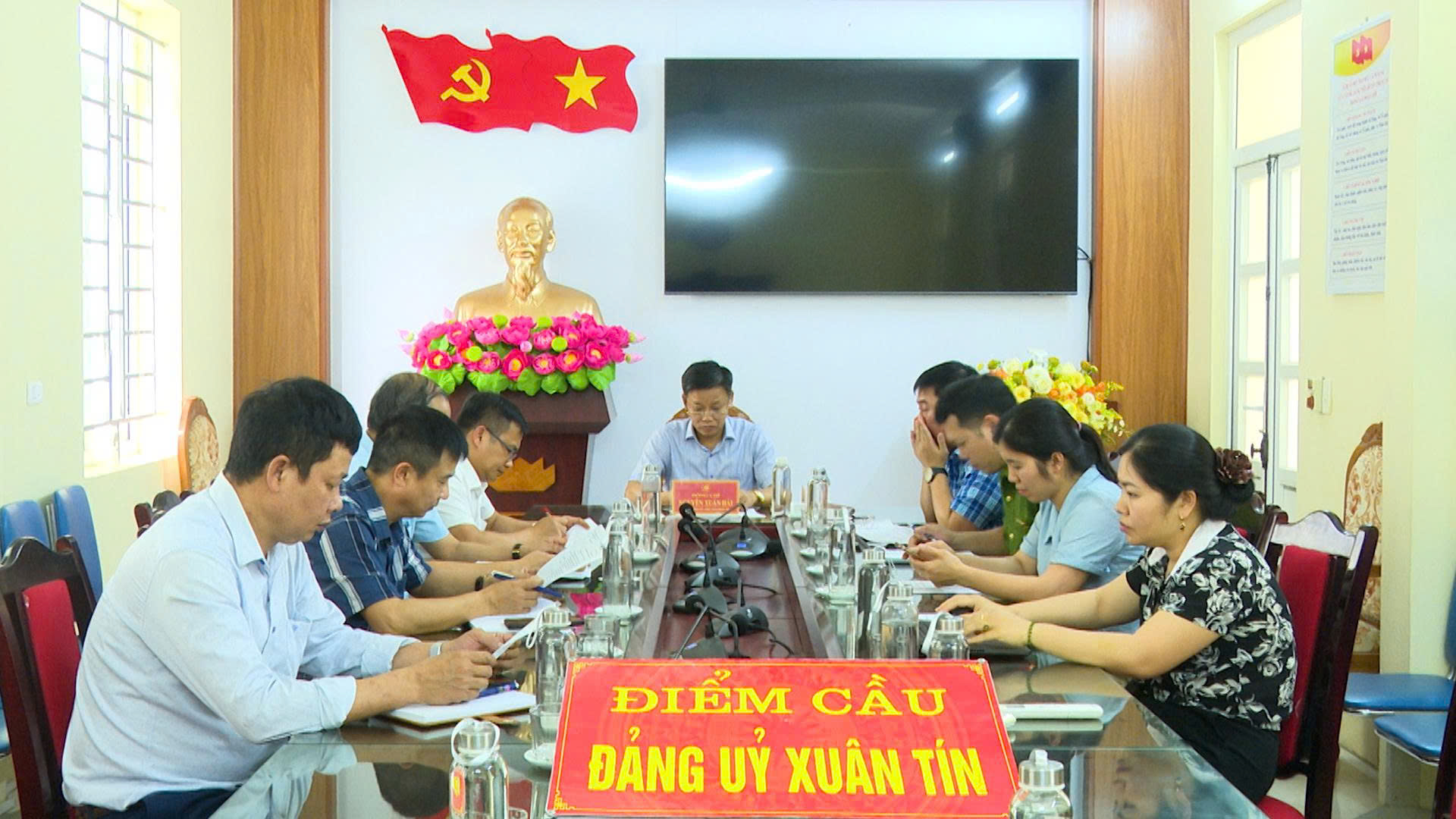 Xã Xuân Tín tham dự hội nghị trực tuyến về chiến dịch làm giàu, làm sạch cơ sở dữ liệu quốc gia về đất đai