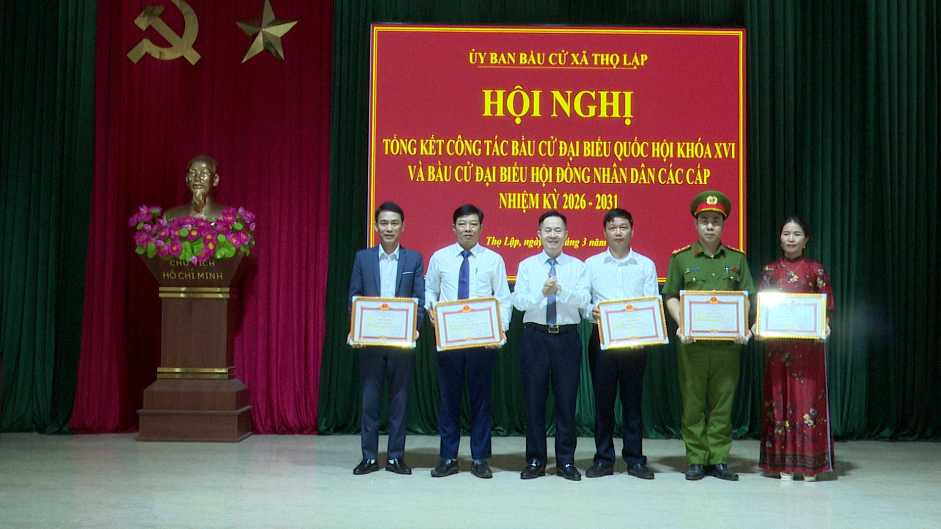 Ủy ban bầu cử xã Thọ Lập: Tổng kết công tác bầu cử đại biểu Quốc hội và HĐND các cấp, nhiệm kỳ 2026–2031.