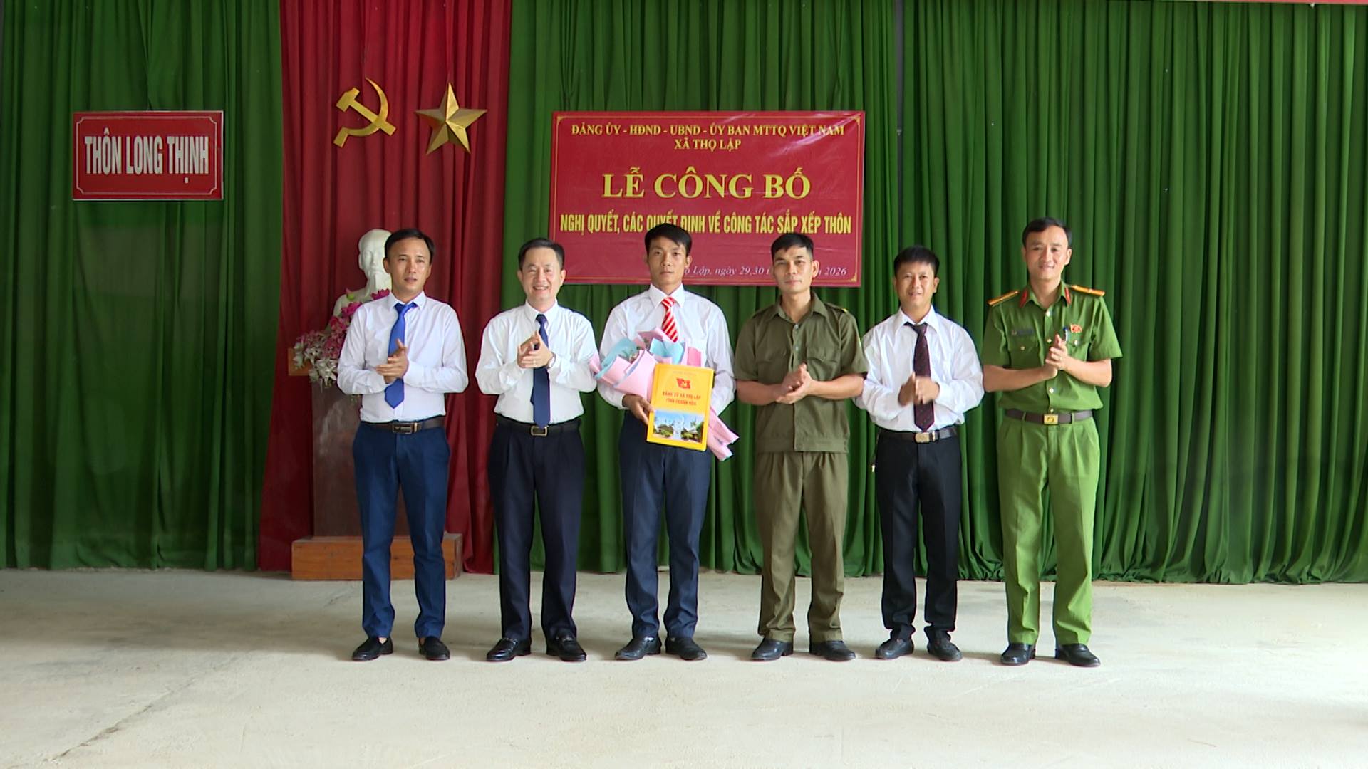 Xã Thọ Lập: Lễ công bố Nghị Quyết, các Quyết định về công tác sắp xếp Thôn Long Thịnh và một phần thôn 1 Yên Trường thành thôn Long Thịnh